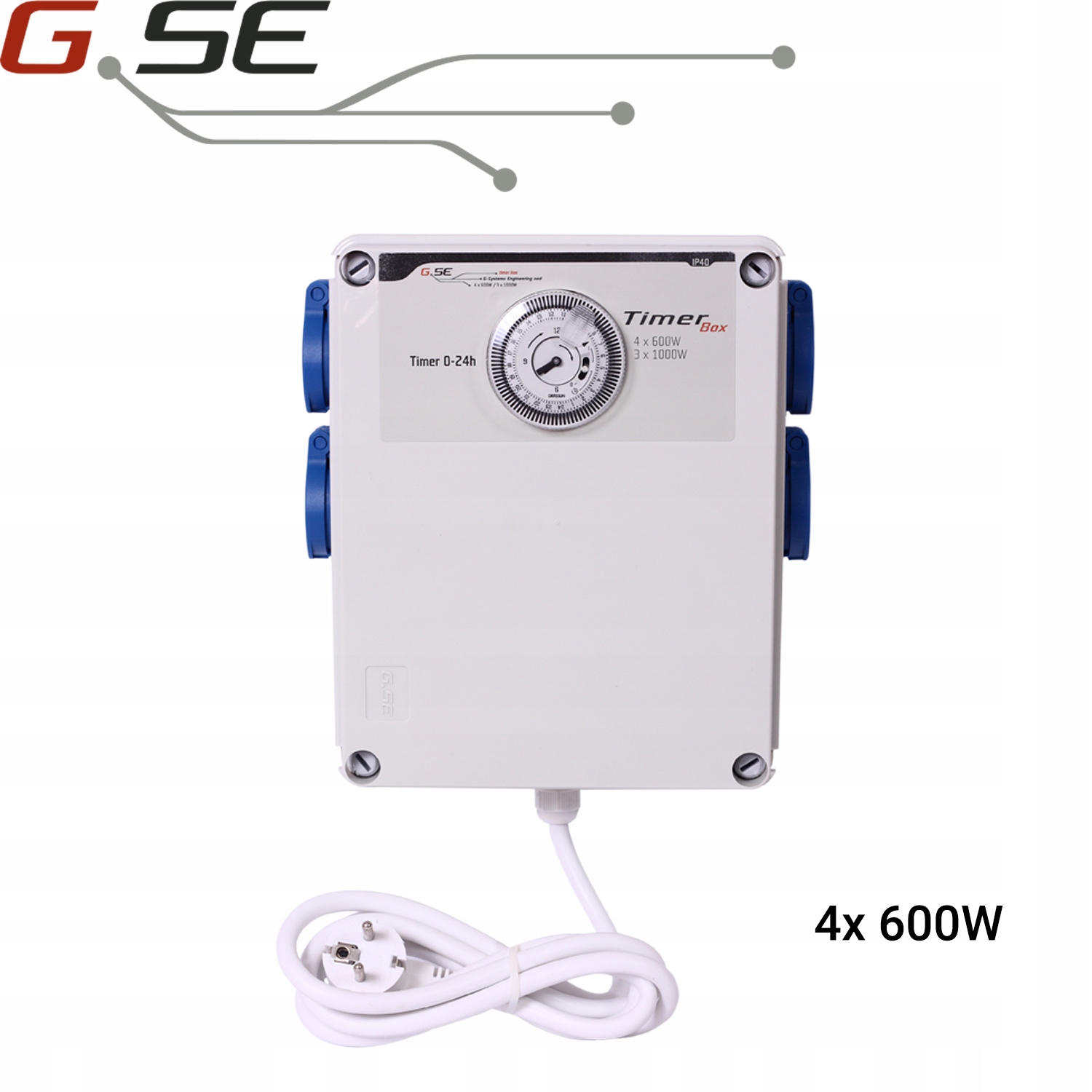 Regulátor – G.SE Timer Box II 4 × 600 W časové relé