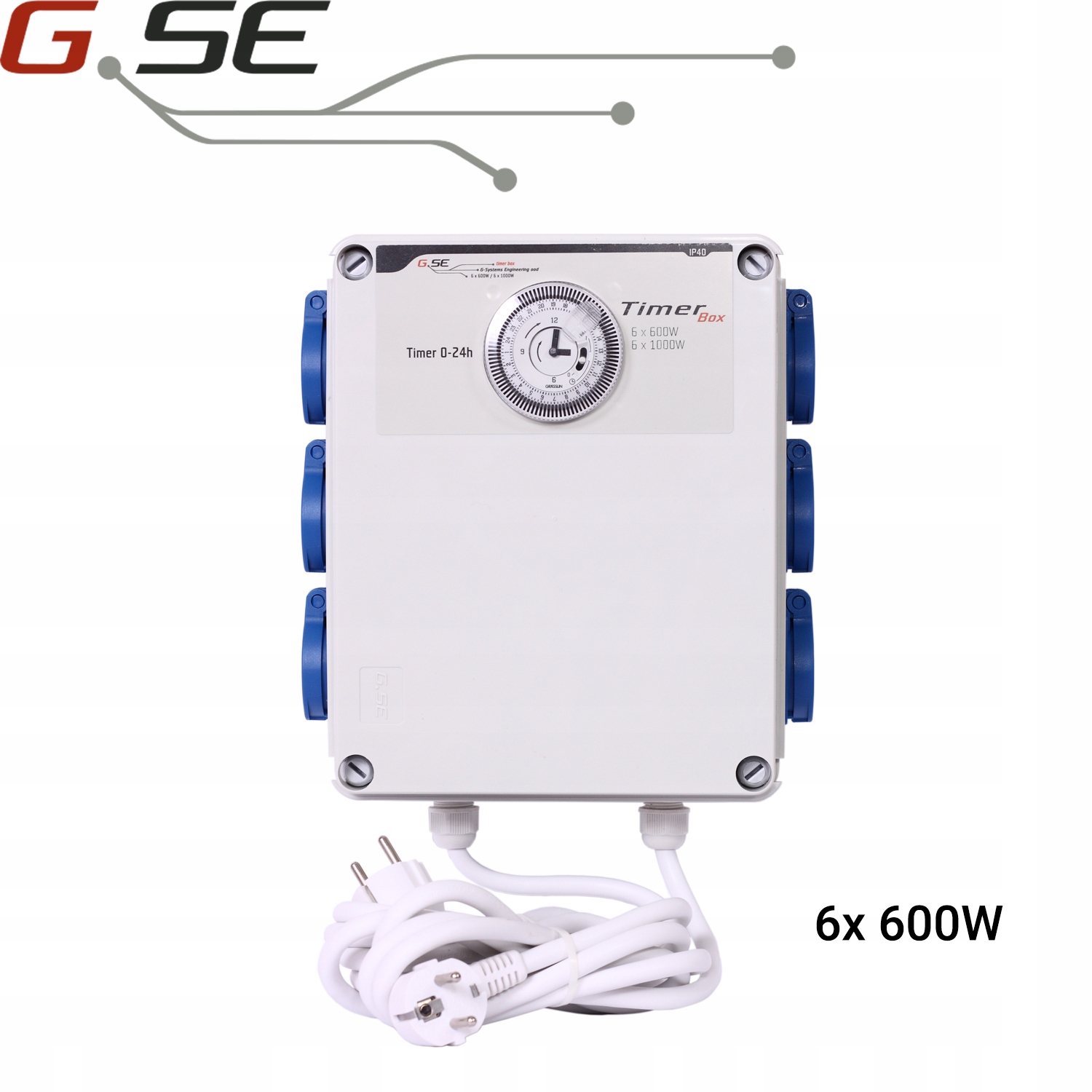 Regulátor – G.SE Timer Box II 6 × 600 W časové relé