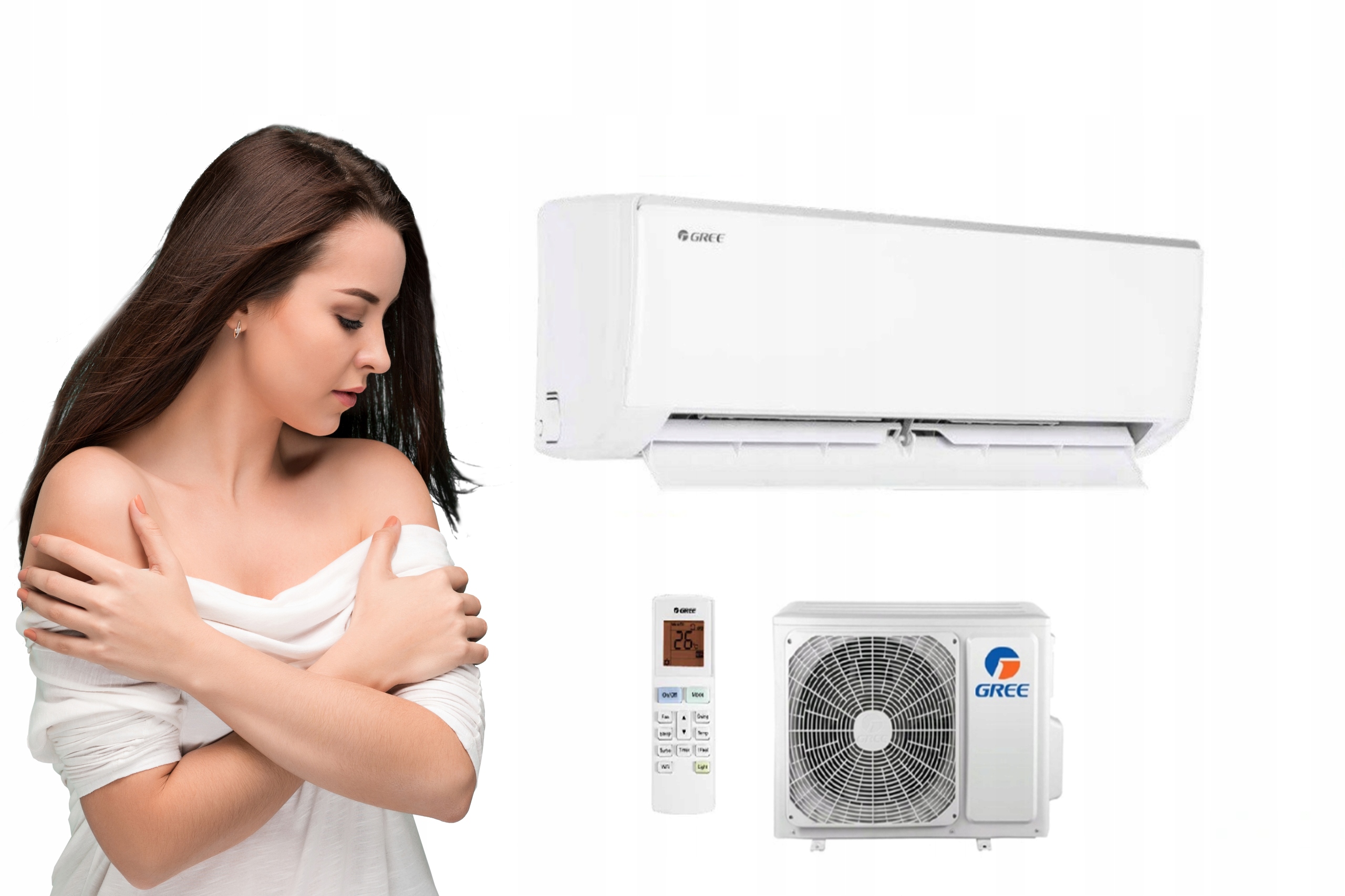 GREE BORA 3,2 kW WiFi nástenná klimatizácia