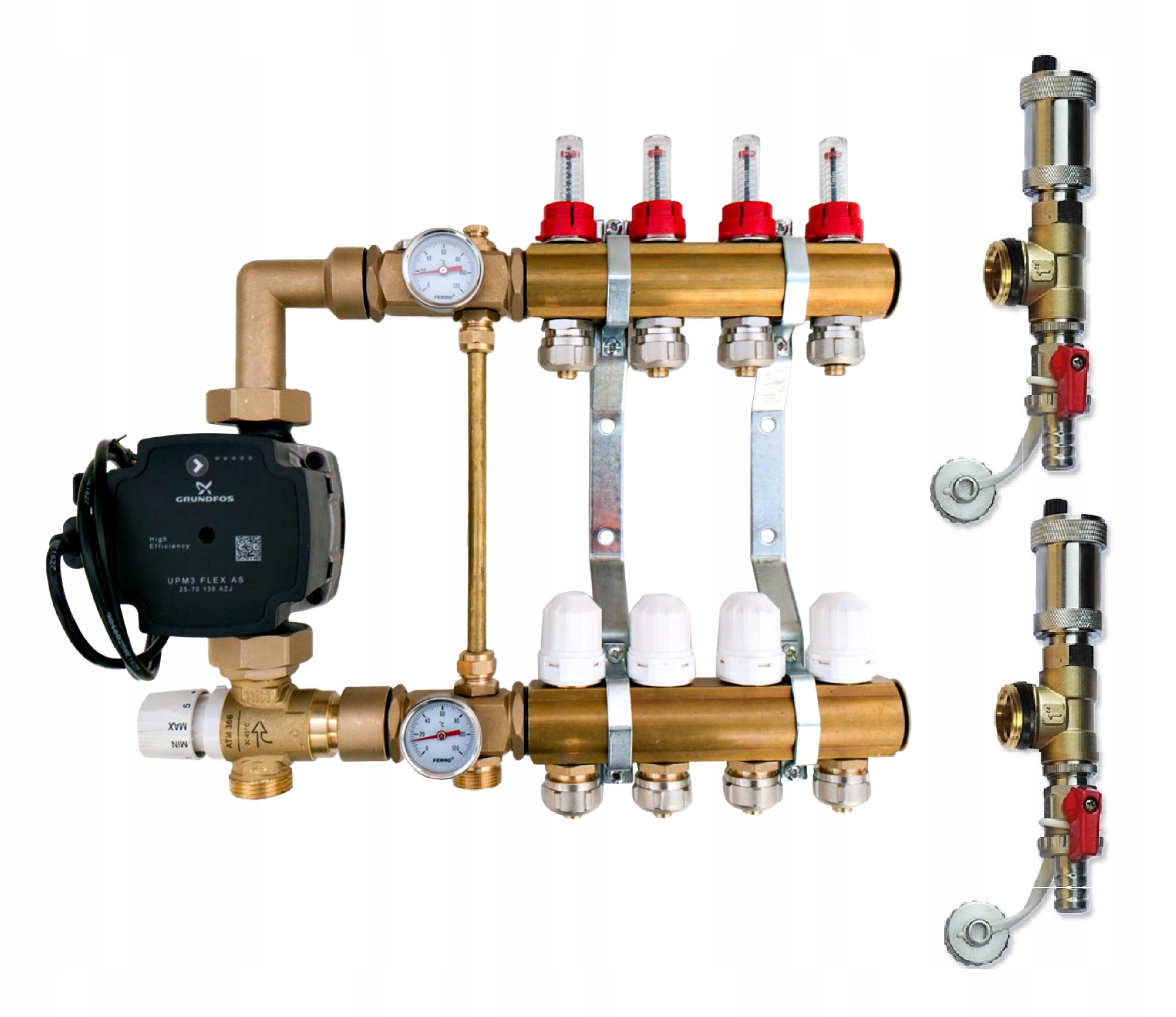 GRUNDFOS 6-rozdeľovač s PUMP GROUP na podlahy