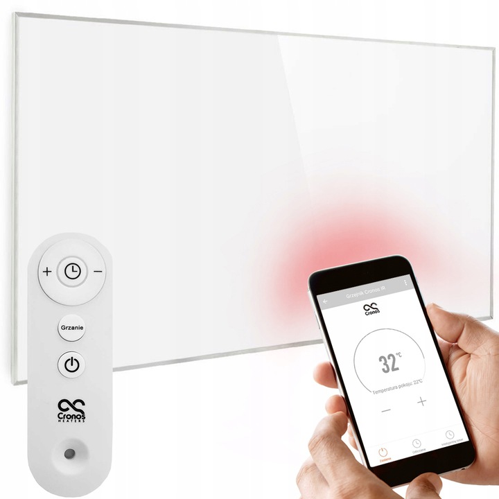 Infračervený ohrievač 480 W RADIÁTOR DIAĽKOVÉ OVLÁDANIE + WiFi