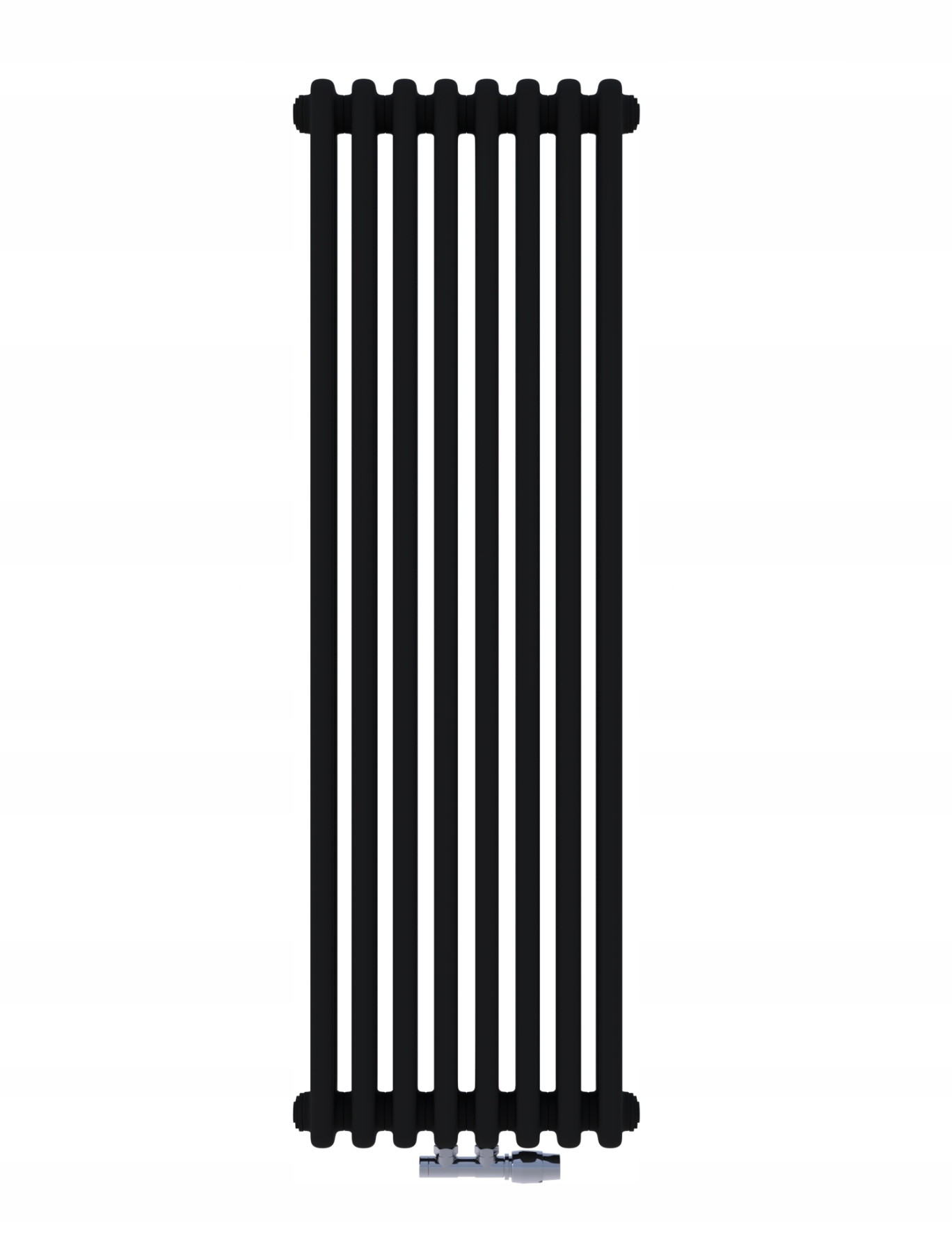 Vertikálny dekoratívny radiátor 1200 × 360 čierny 660 W
