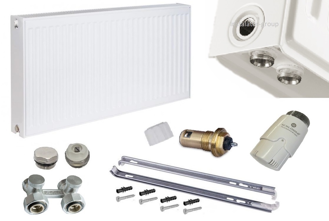 BOČNÝ SPODNÝ OCEL Radiátor BRUGMAN 22VK 600 × 1300