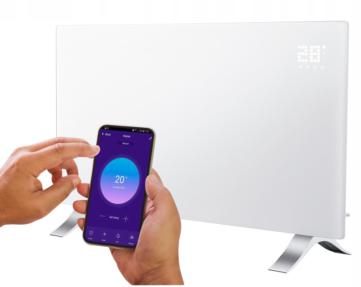 Elektrický ohrievač NEO panelové sklo 2kW WiFi