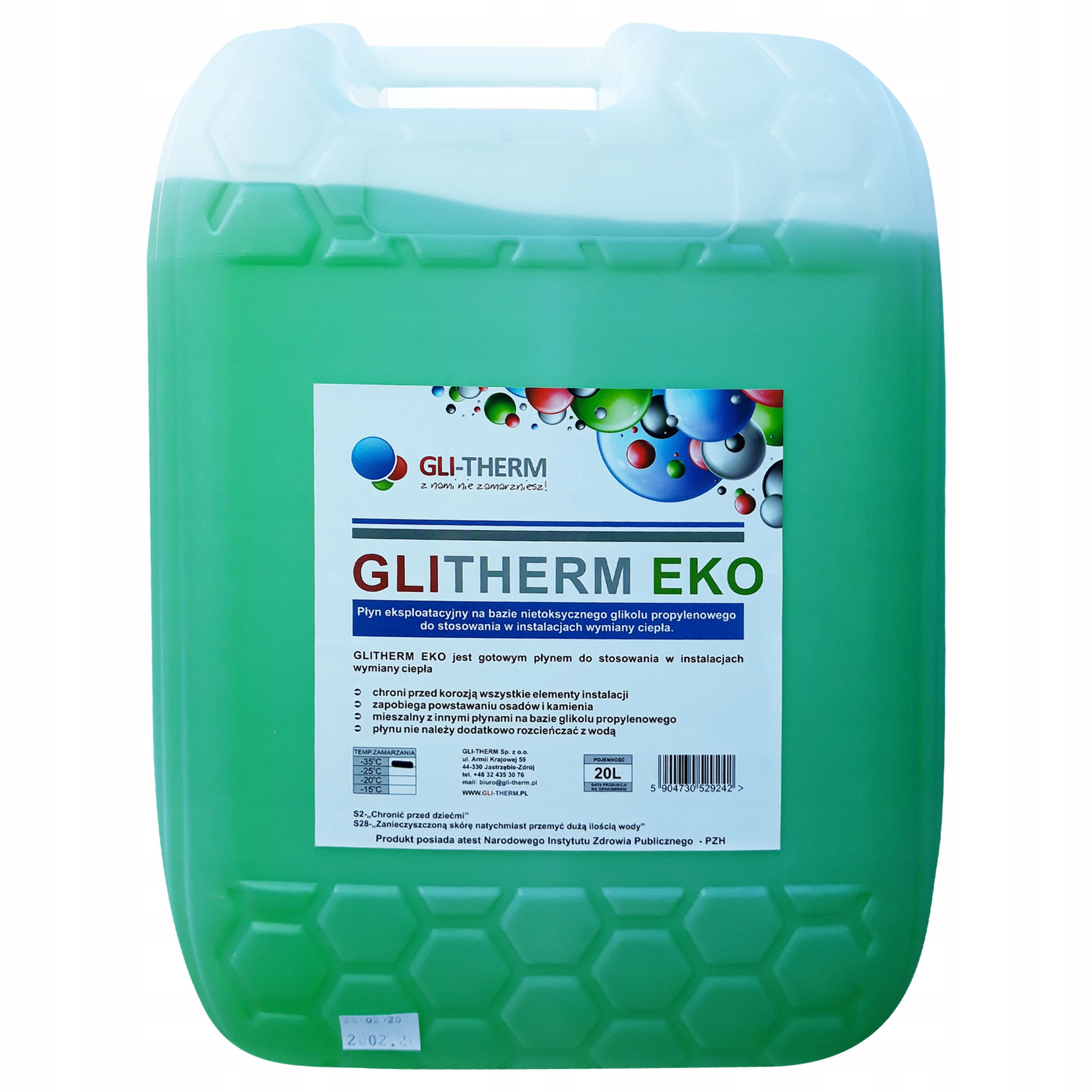 Ekologický propylénglykol GLITHERM EKO-35 20 L