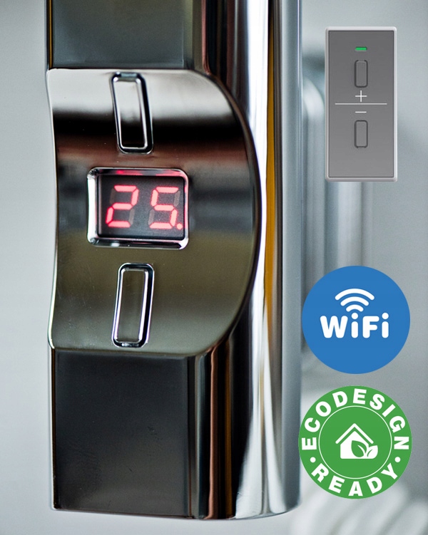 kúpeľňový radiátor Heat Pol h + WiFi 900 W-štvorcový chróm