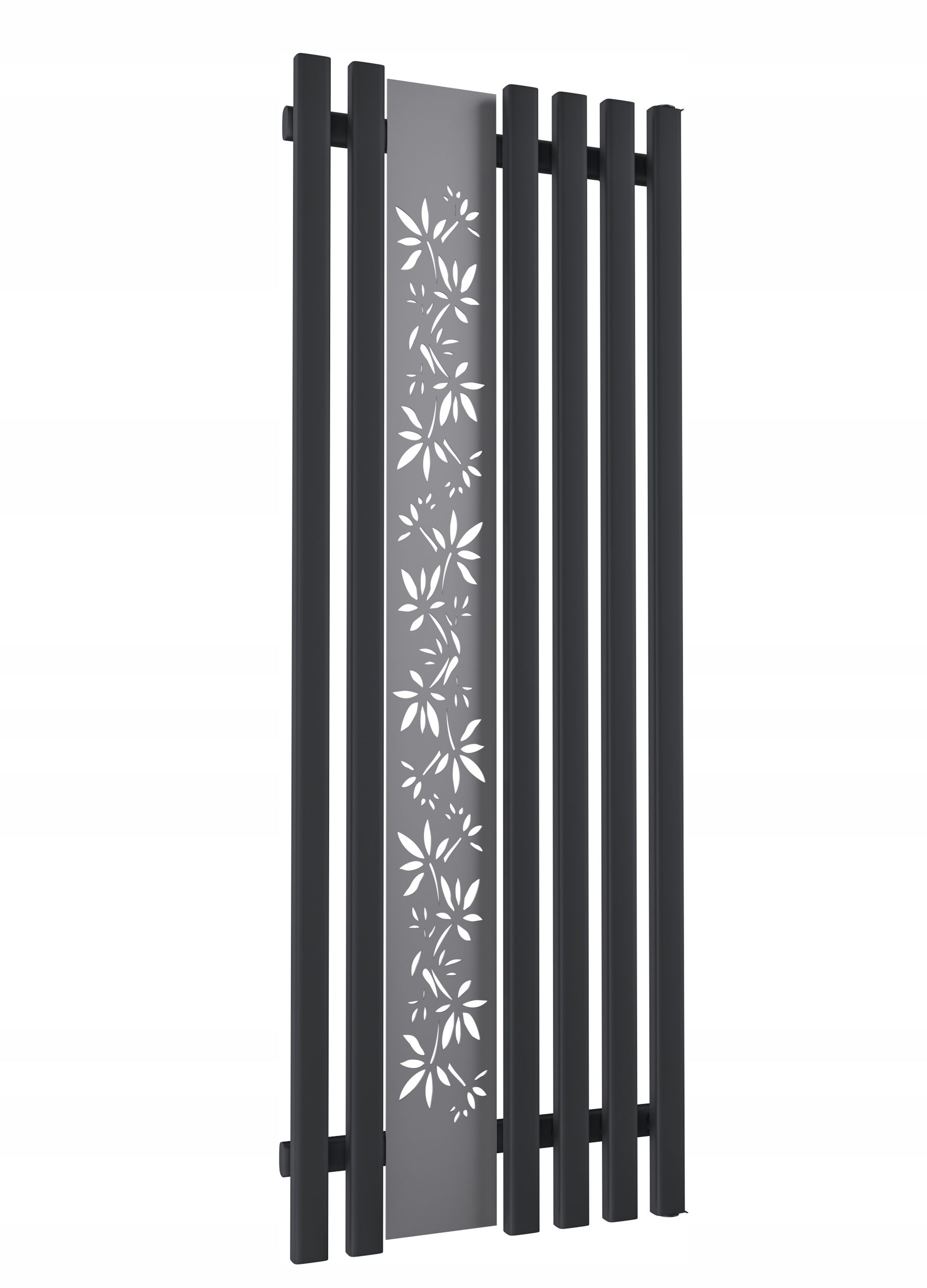 Dekoračný radiátor FLOWER 180 × 60 Black Str