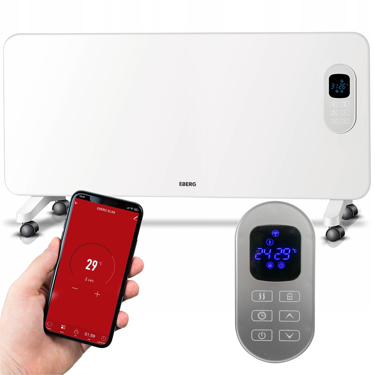 Elektrický ohrievač konvektora EBERG 2 kW WiFi