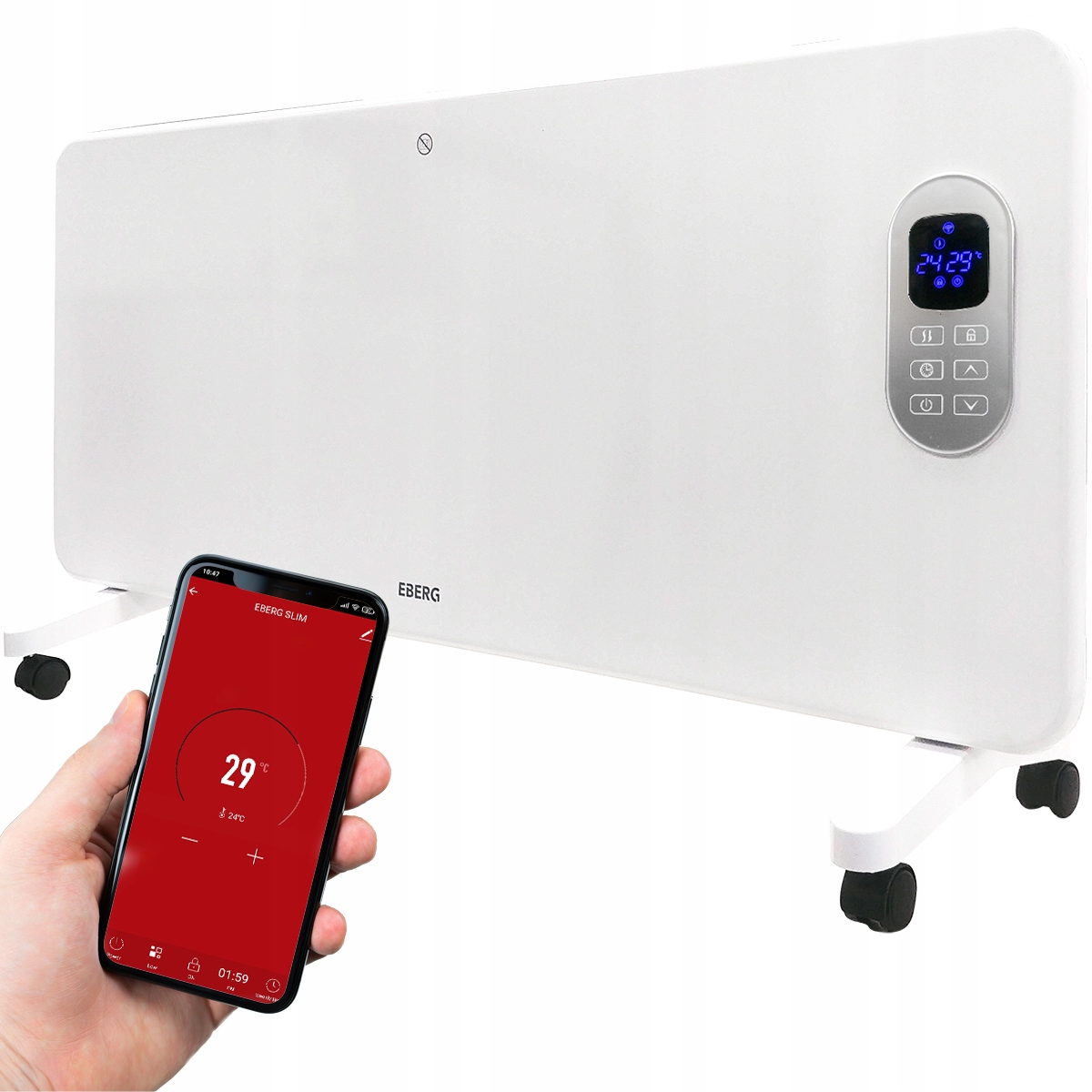 Elektrický ohrievač konvektorov SLIM 2000W + WiFi