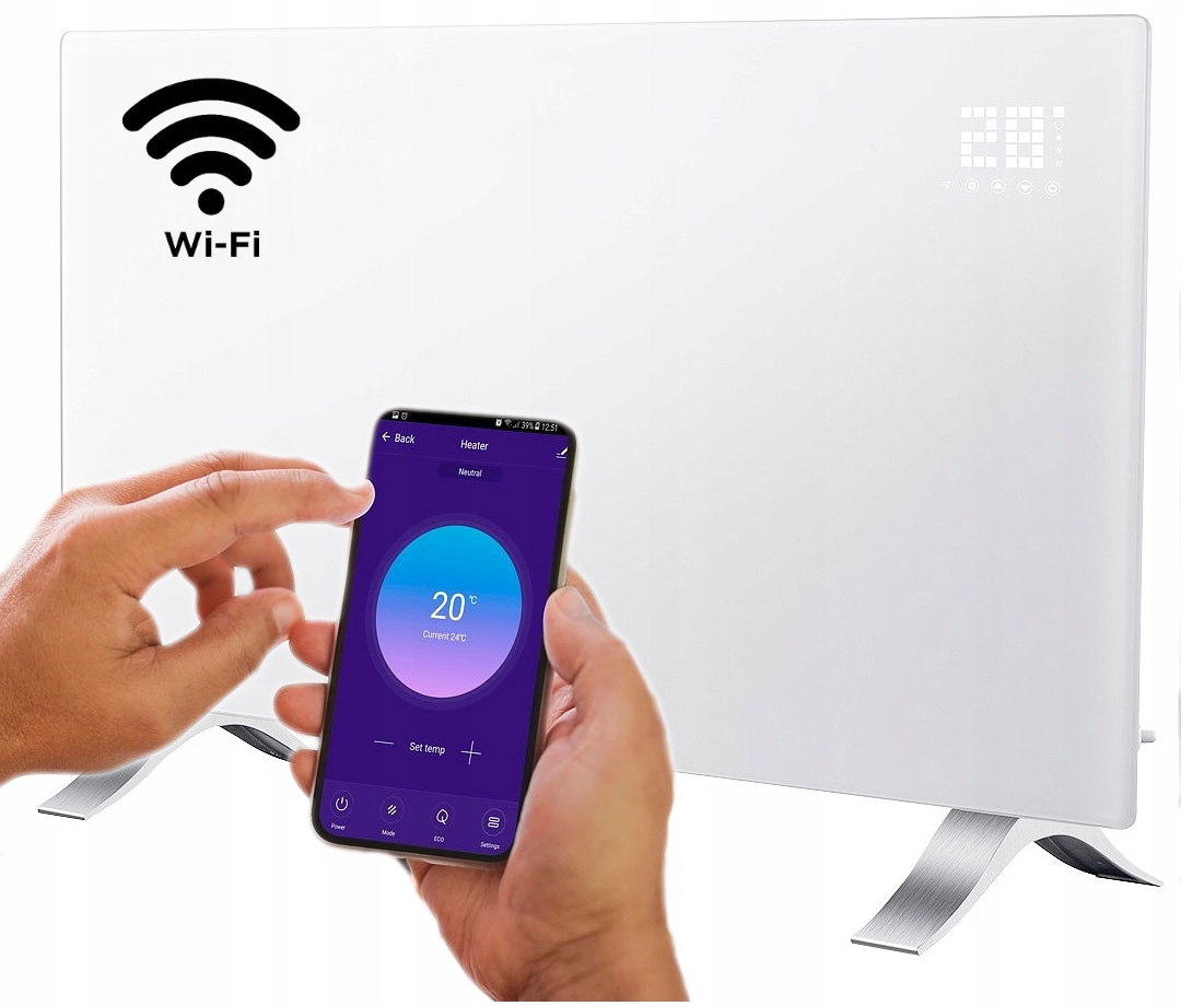 Elektrický ohrievač konvektora 1500W NEO 90-094 WIFI