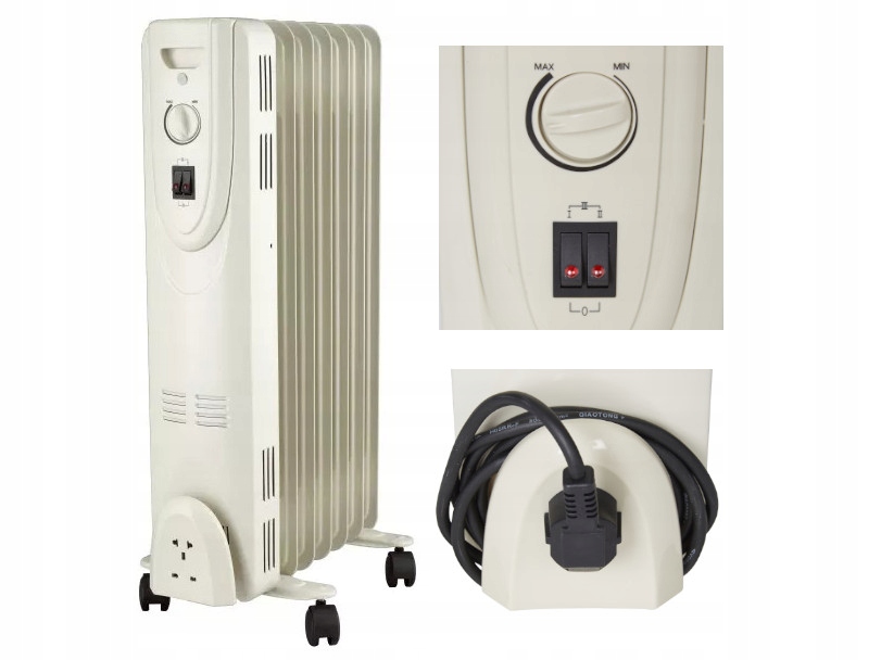 Kolesá olejového ohrievača oleja s výkonom 1 500 W