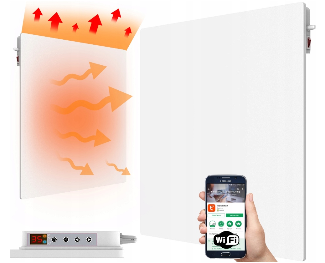 IR WIFI 450 W infračervený ohrievač THERMOSTAT APP PL
