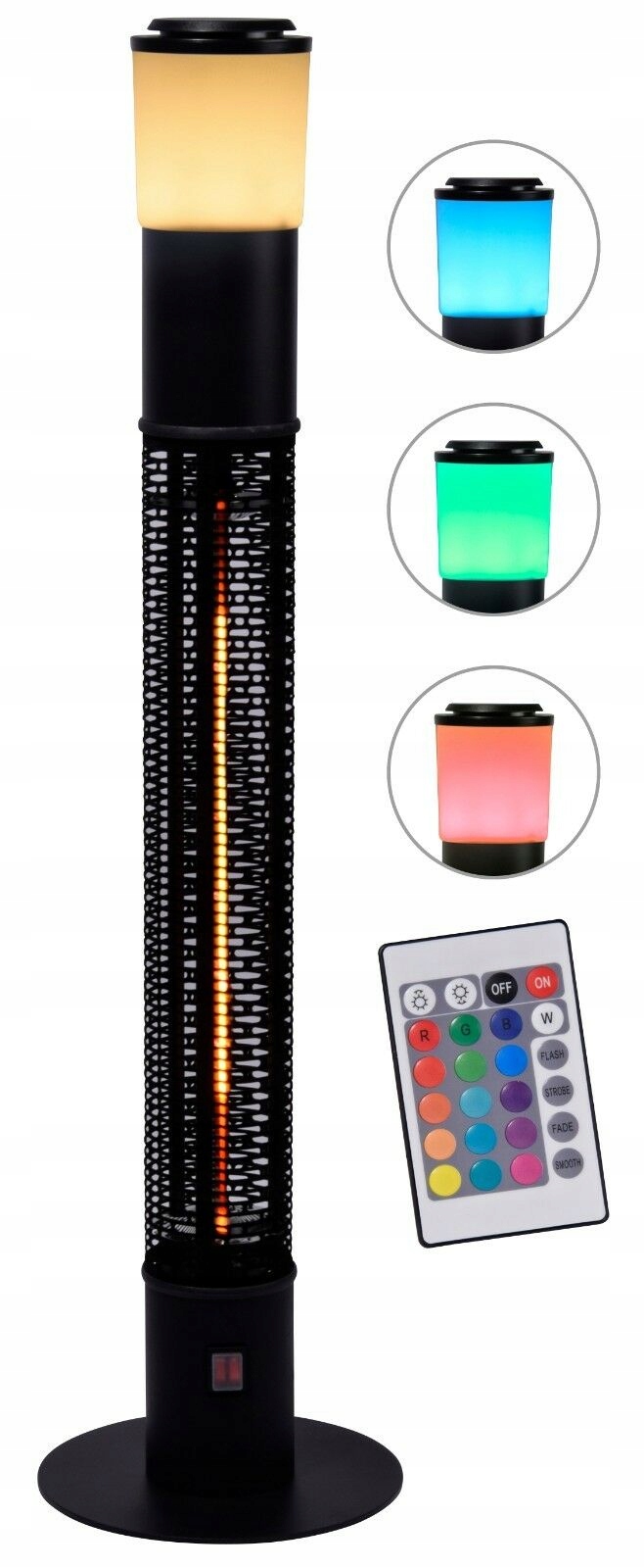 Terasové kúrenie, LED radiátor + REMOTE CONTROL + REPRODUKTOR