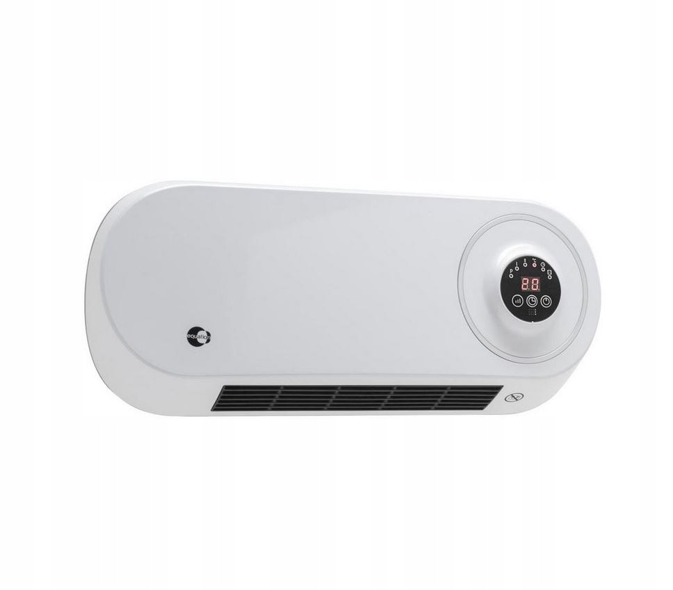 Ohrievač s ventilátorom 2 000 W, moderné, biele diaľkové ovládanie