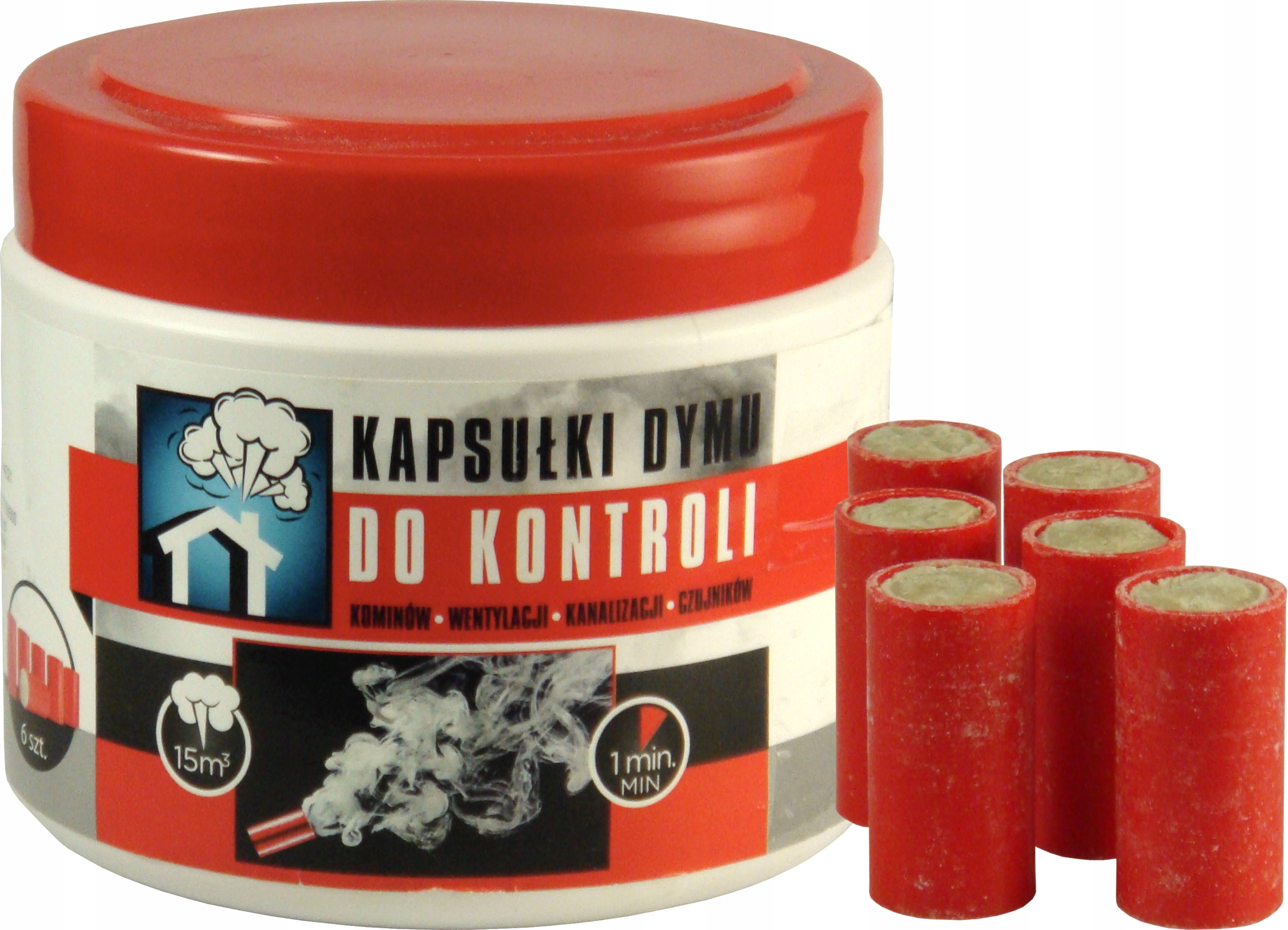 Skúška tesnosti komína hansa dymom 6 ks.