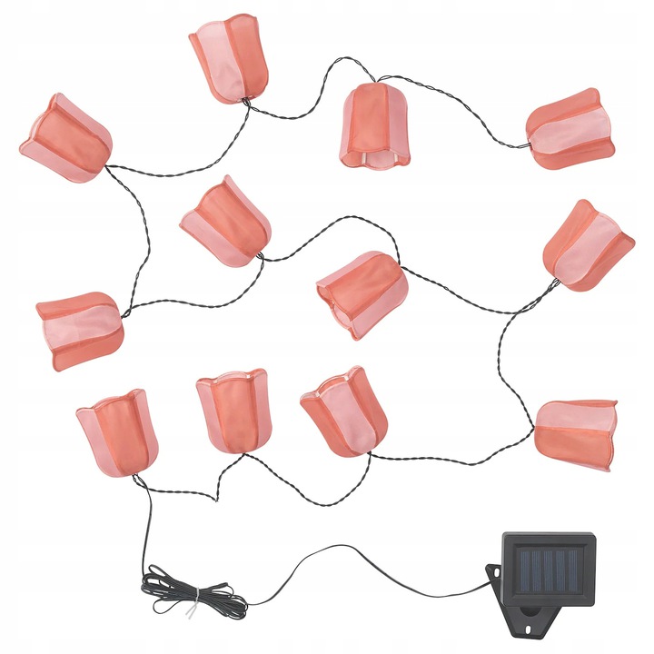 IKEA SOLVINDEN Garland LED 12 svetiel, solárny panel