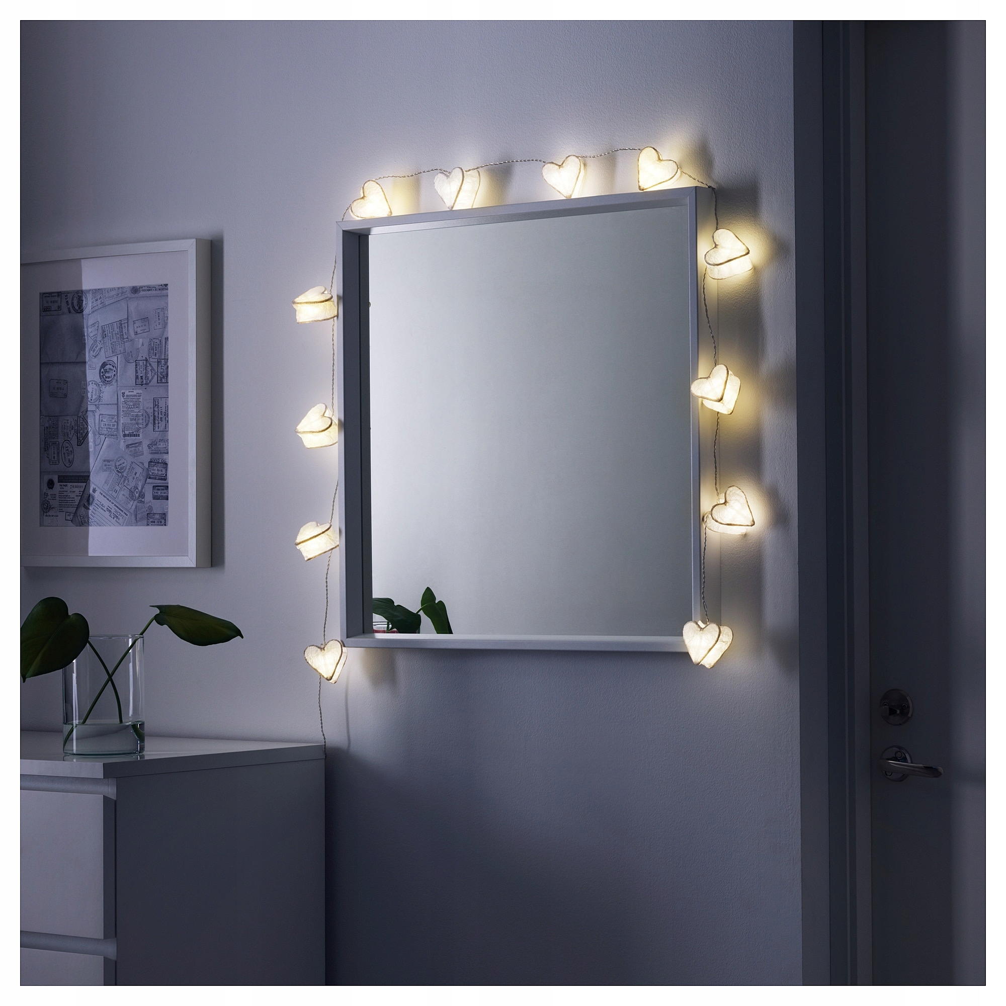 IKEA STRALA 12 LED strunových svetiel, srdcové batérie