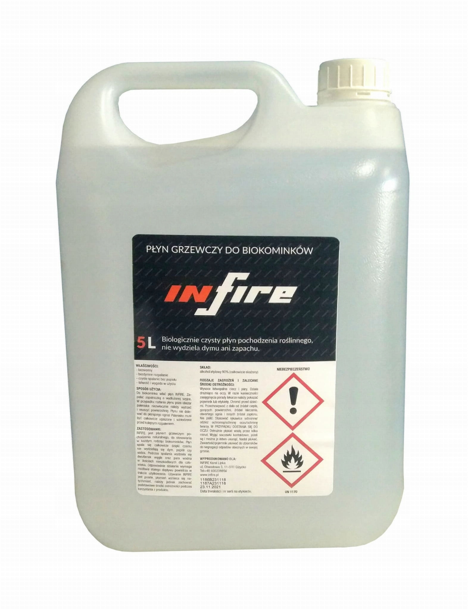 INFIRE - biopalivo, palivo pre biokrby 5l