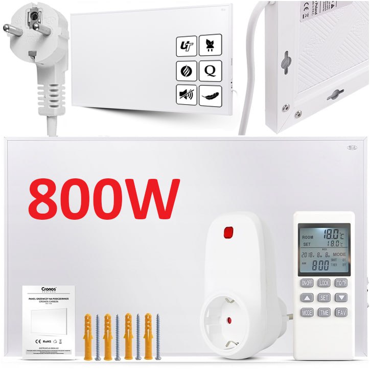 INFRAČERVENÉ ŽIARENIE S DIAĽKOVÝM TERMOSTATOM 800W