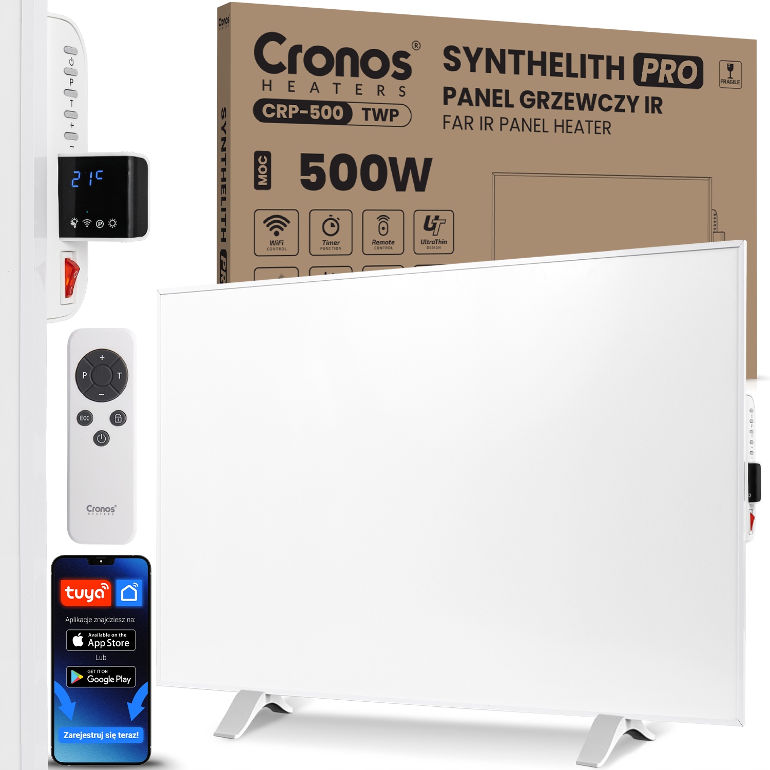 Infračervený ohrievač panel IR žiarenie 500 W