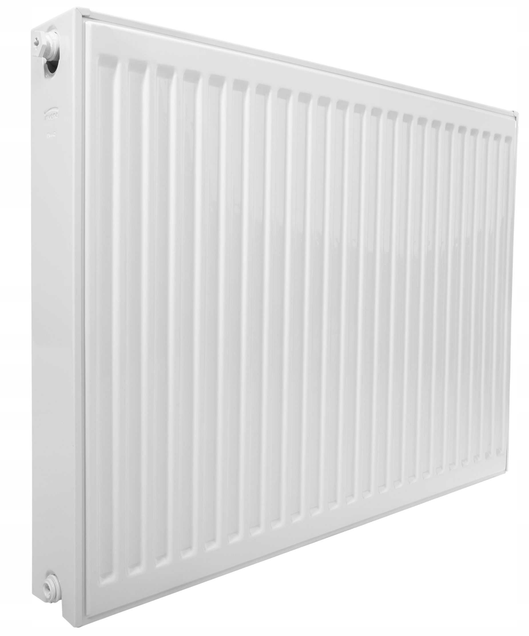 Invena 1684 W oceľový panelový radiátor, biely 1000 x 550 x 104 mm - bočné pripojenie