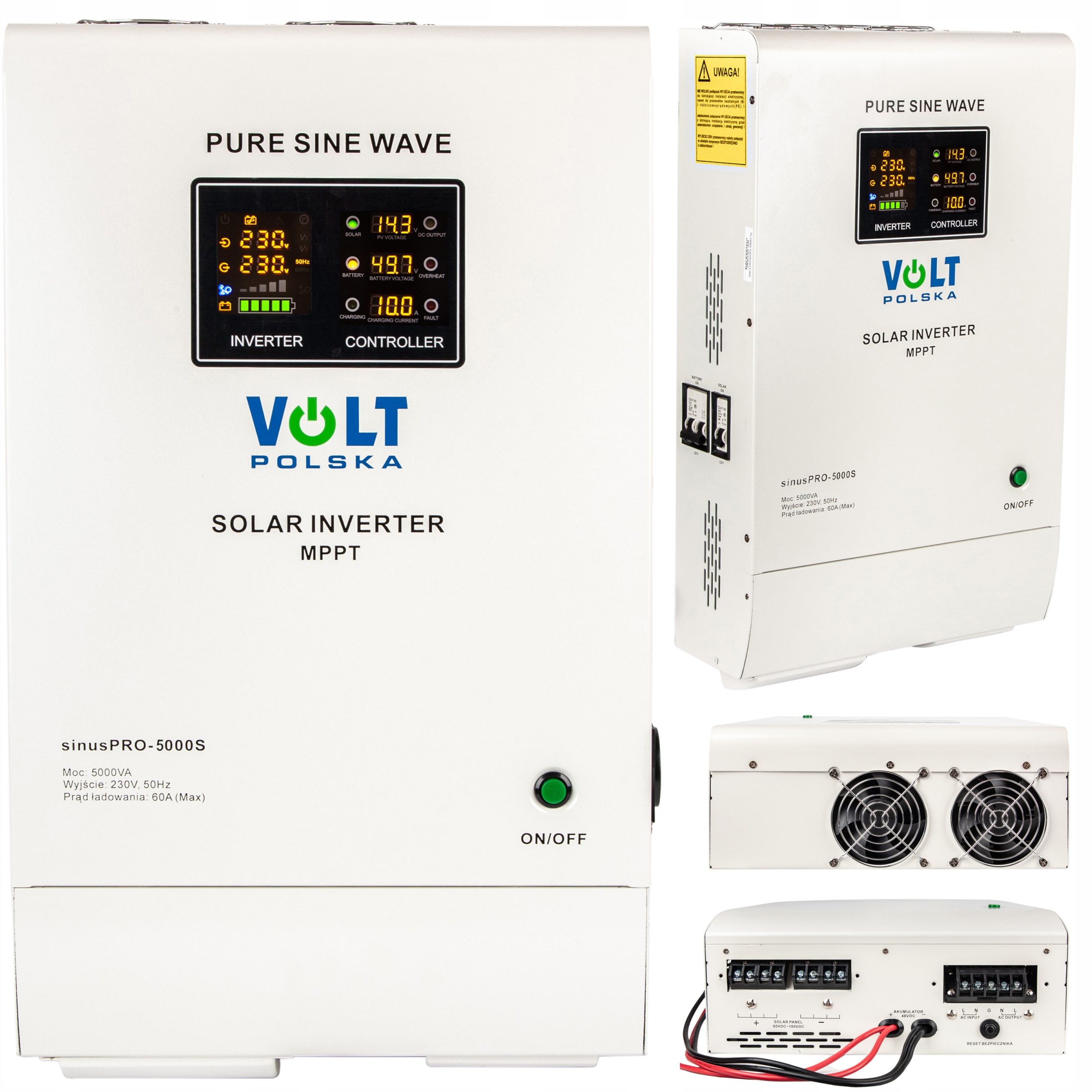 SOLÁRNY INVERTER SINUS INVERTER 5000W 48V 230V