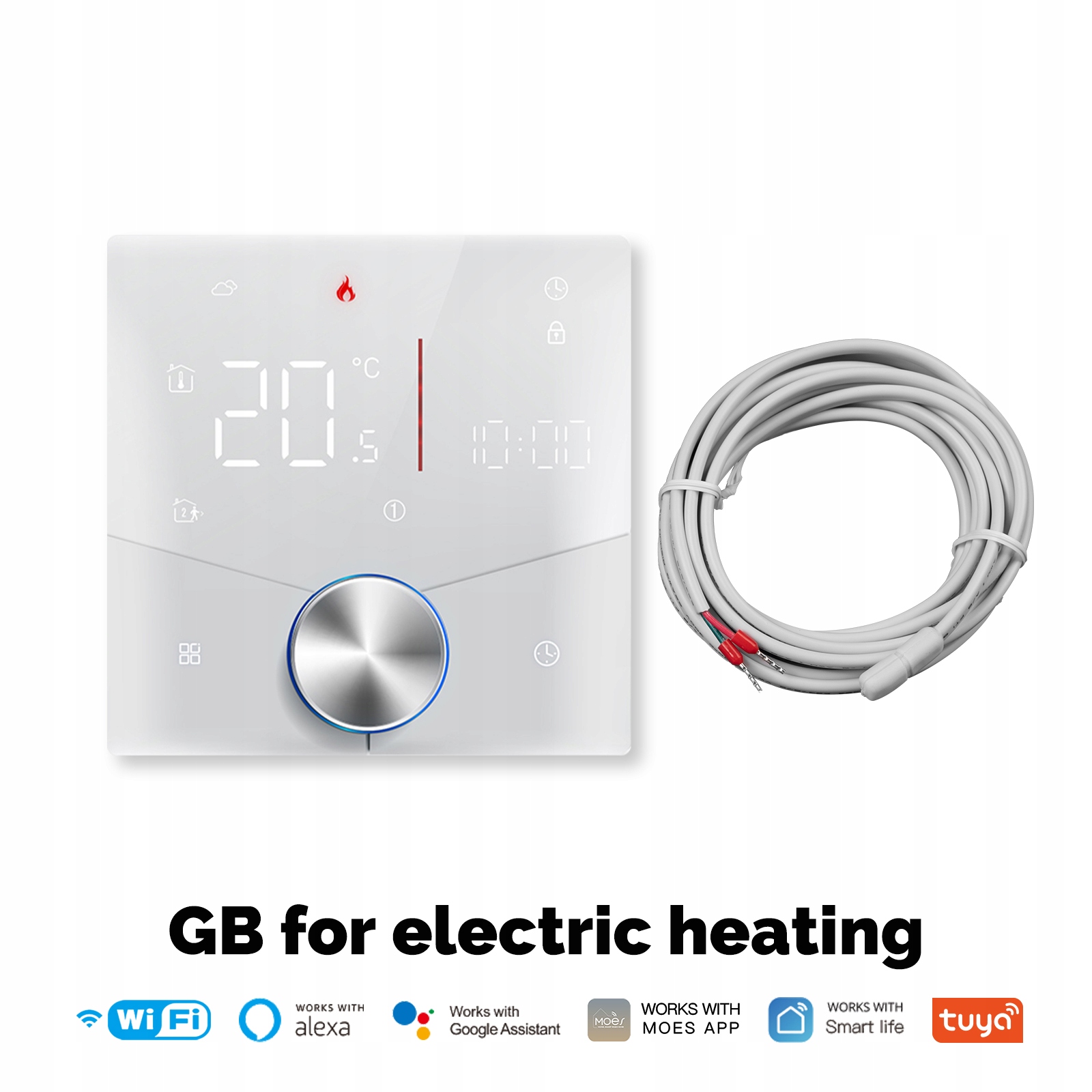 WIFI TUYA LCD IZBOVÝ TERMOSTAT pre Elektrické kúrenie GOMBÍK 16 A