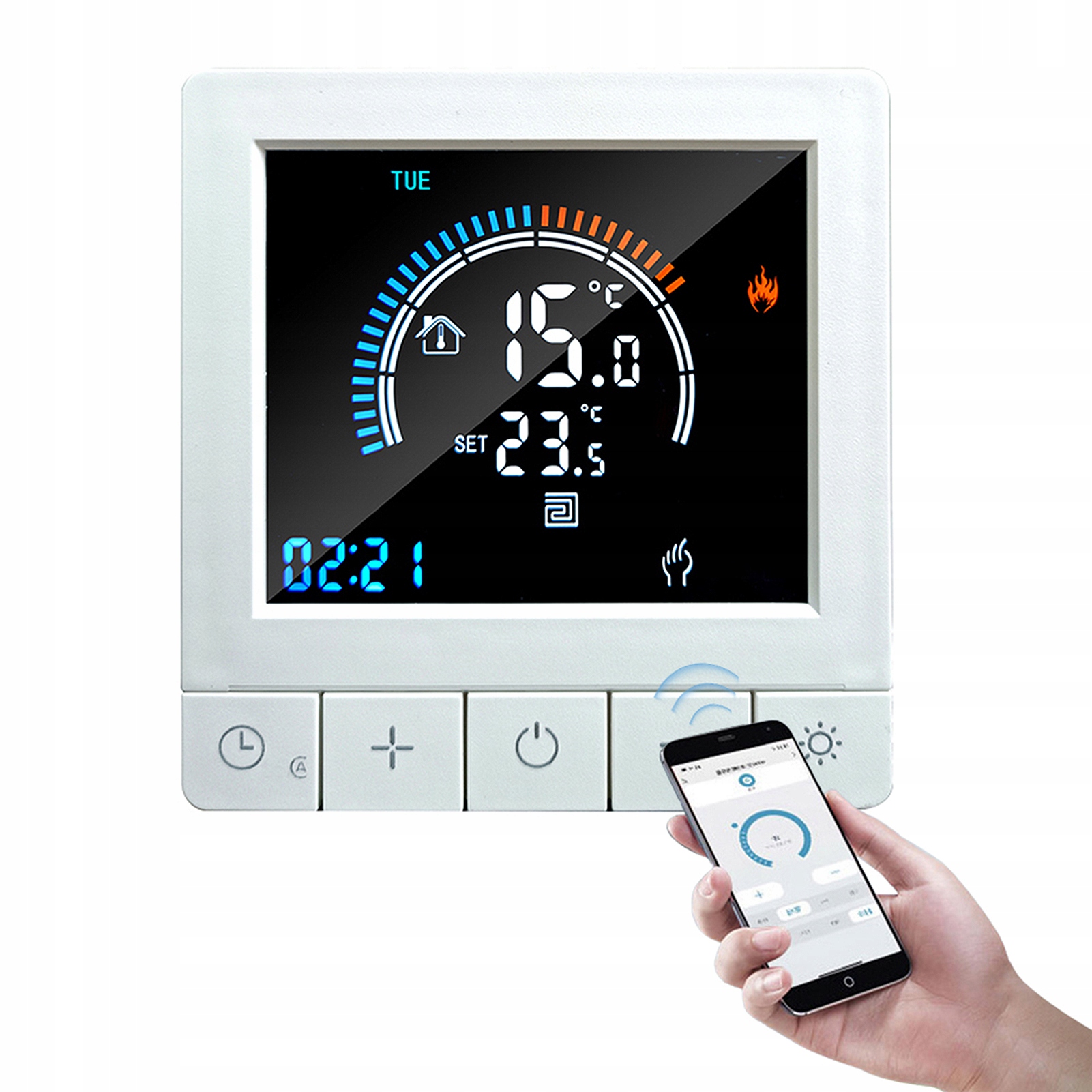 WIFI LCD IZBOVÝ TERMOSTAT 16A PROGRAMOVATEĽNÝ s DETSKOU POISTKOU