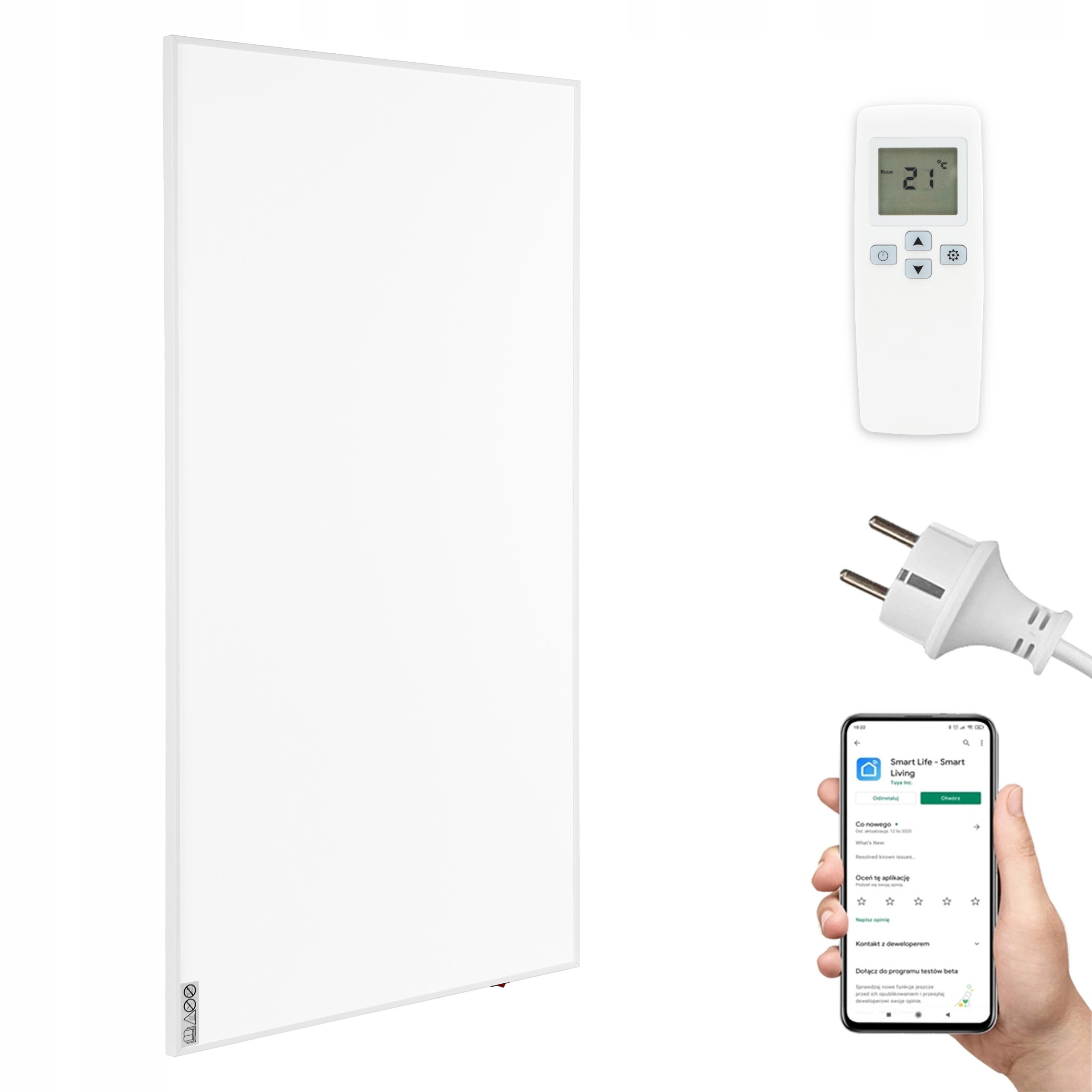 900 W infračervený vykurovací panel + termostat WIFI PILOT