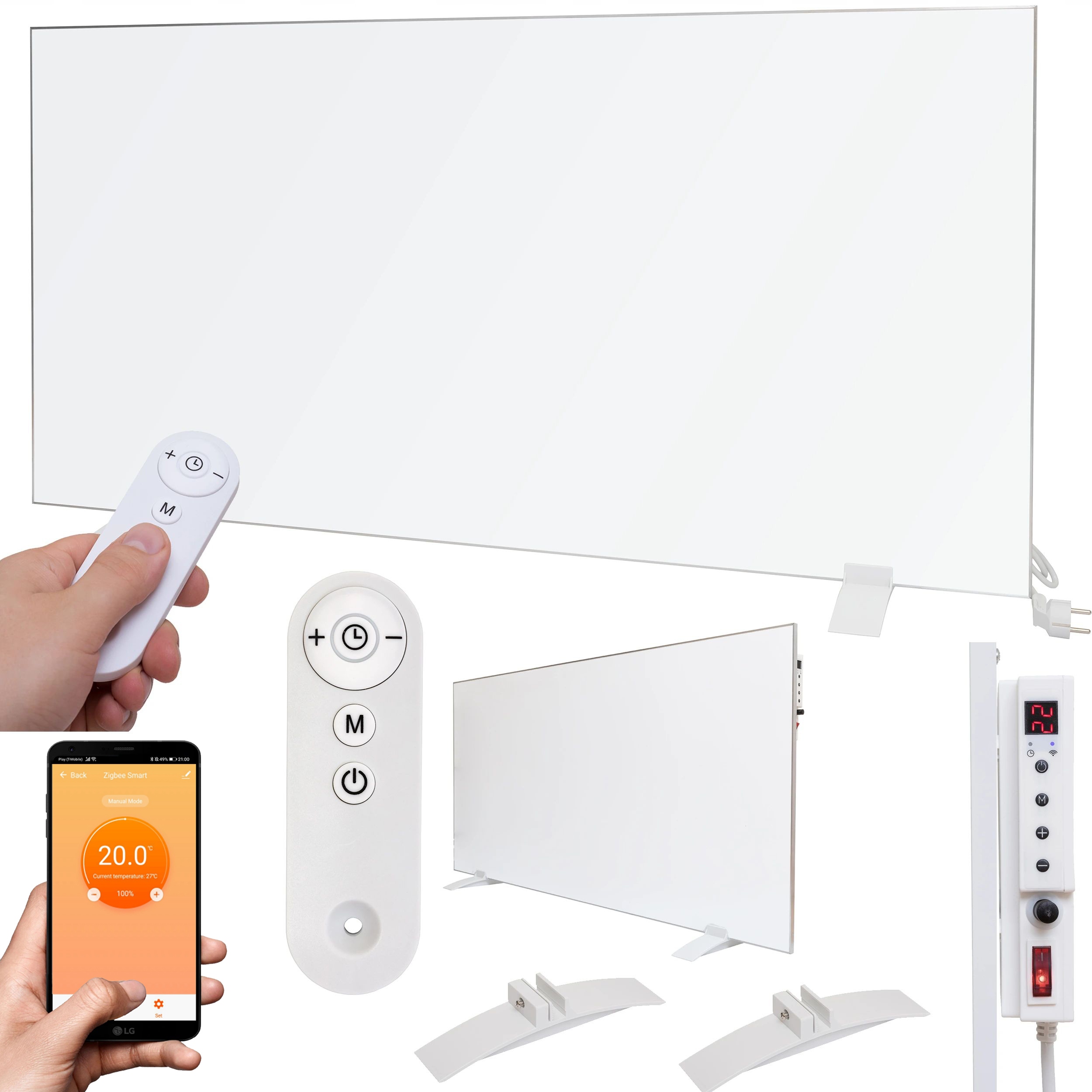 Infračervený elektrický ohrievač IR 720W WIFI diaľkové ovládanie TUYA energeticky úsporný