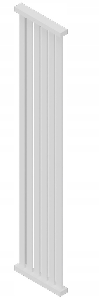 Izbový vertikálny panelový radiátor Biely 120x32 Korfu