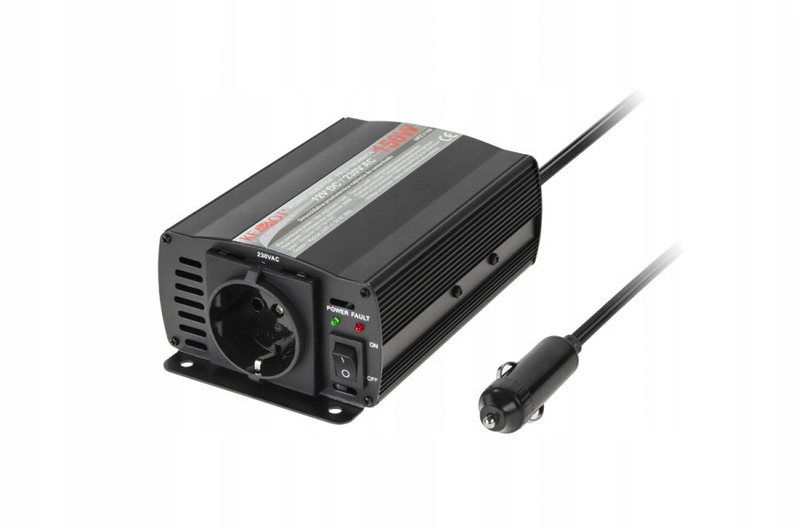 Prevodník kemot 12 v / 230 v 150 W zásuvka f-typu