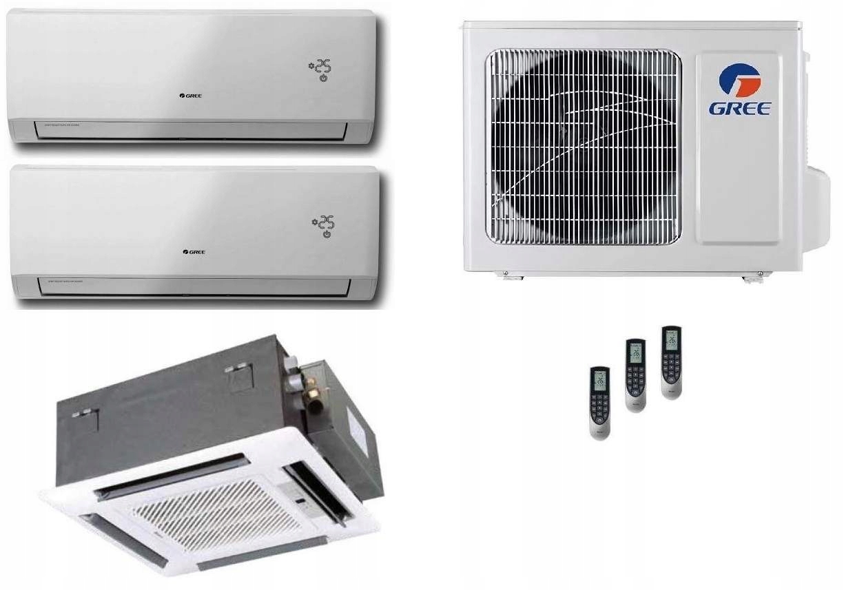 GREE MULTI AIR CONDITIONER 4,5kW + 2x 2,1kW NEZÁVISLÉ