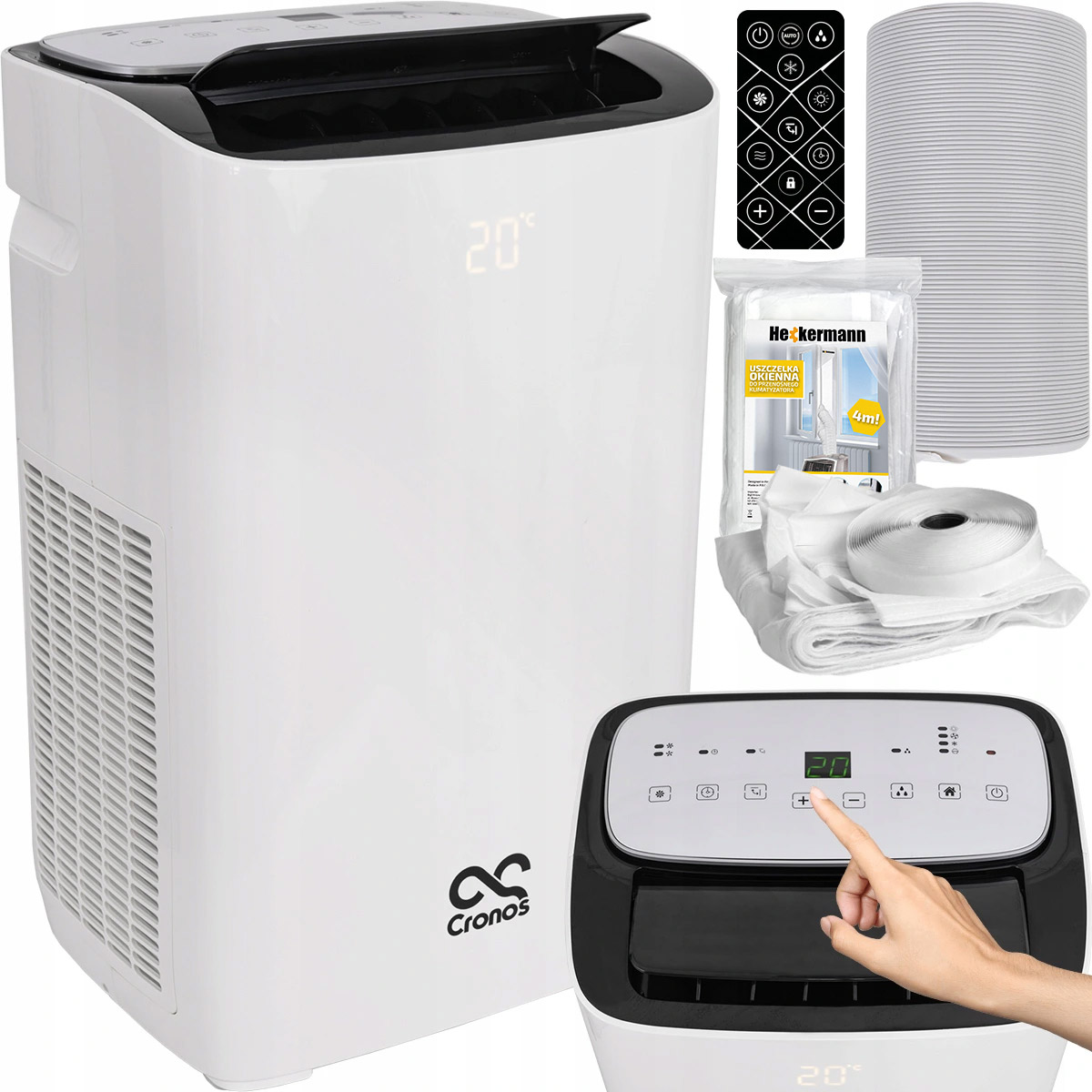 PRENOSNÝ KLIMATIZÁTOR 4v1 2,6kW 40m2 + TESNENIE