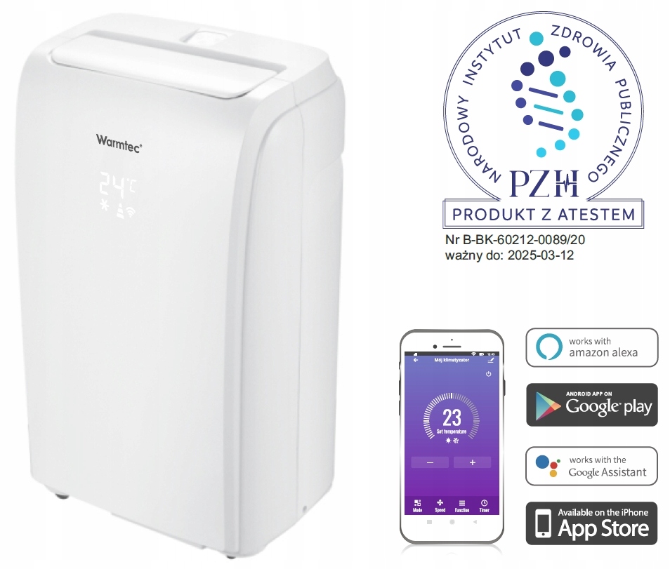 KLIMATIZÁCIA PRENOSNÁ KLIMATIZÁCIA 3v1 WiFi 2,6kW