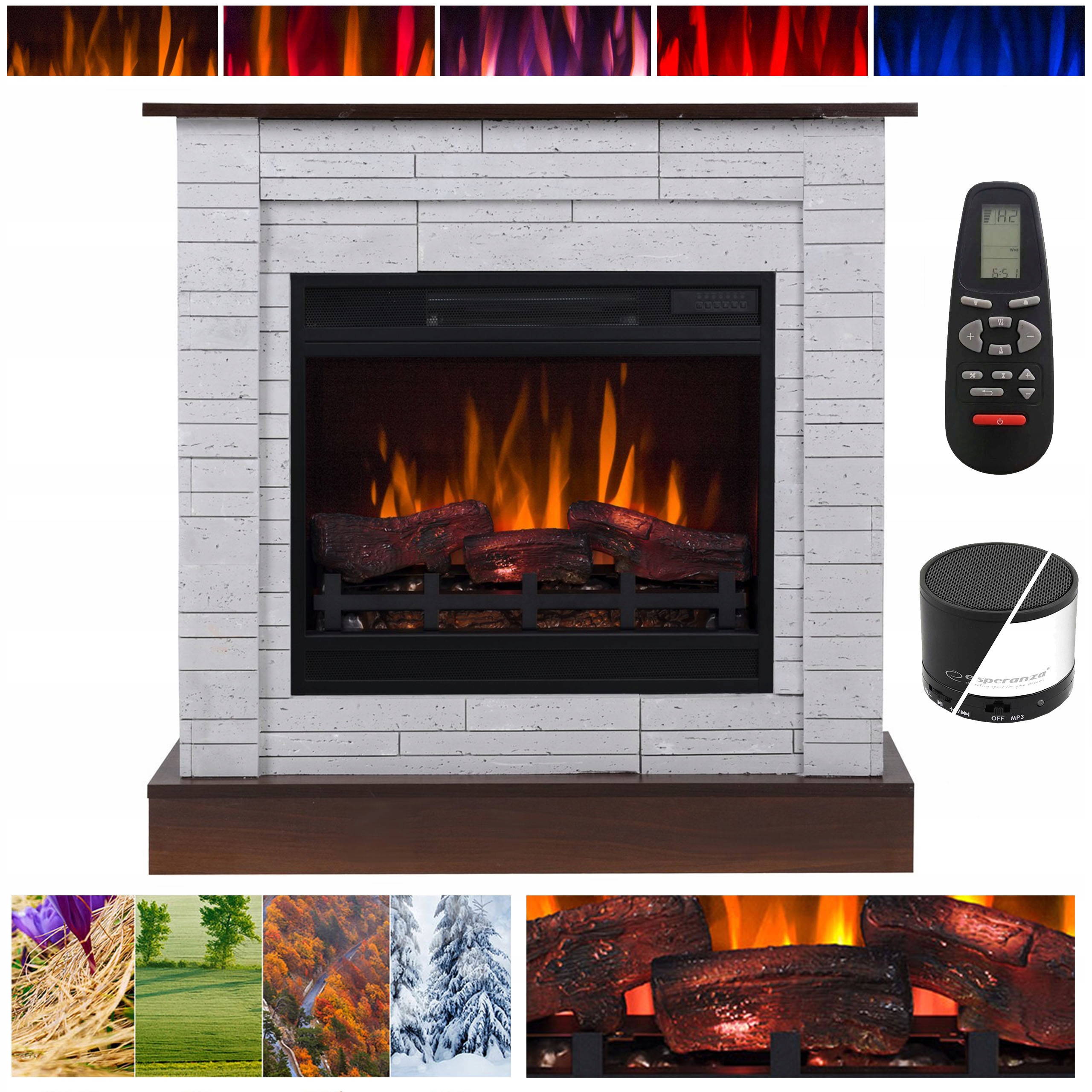 ELEKTRICKÝ KRB LED 3D VIGO BETÓNOVÝ Orech