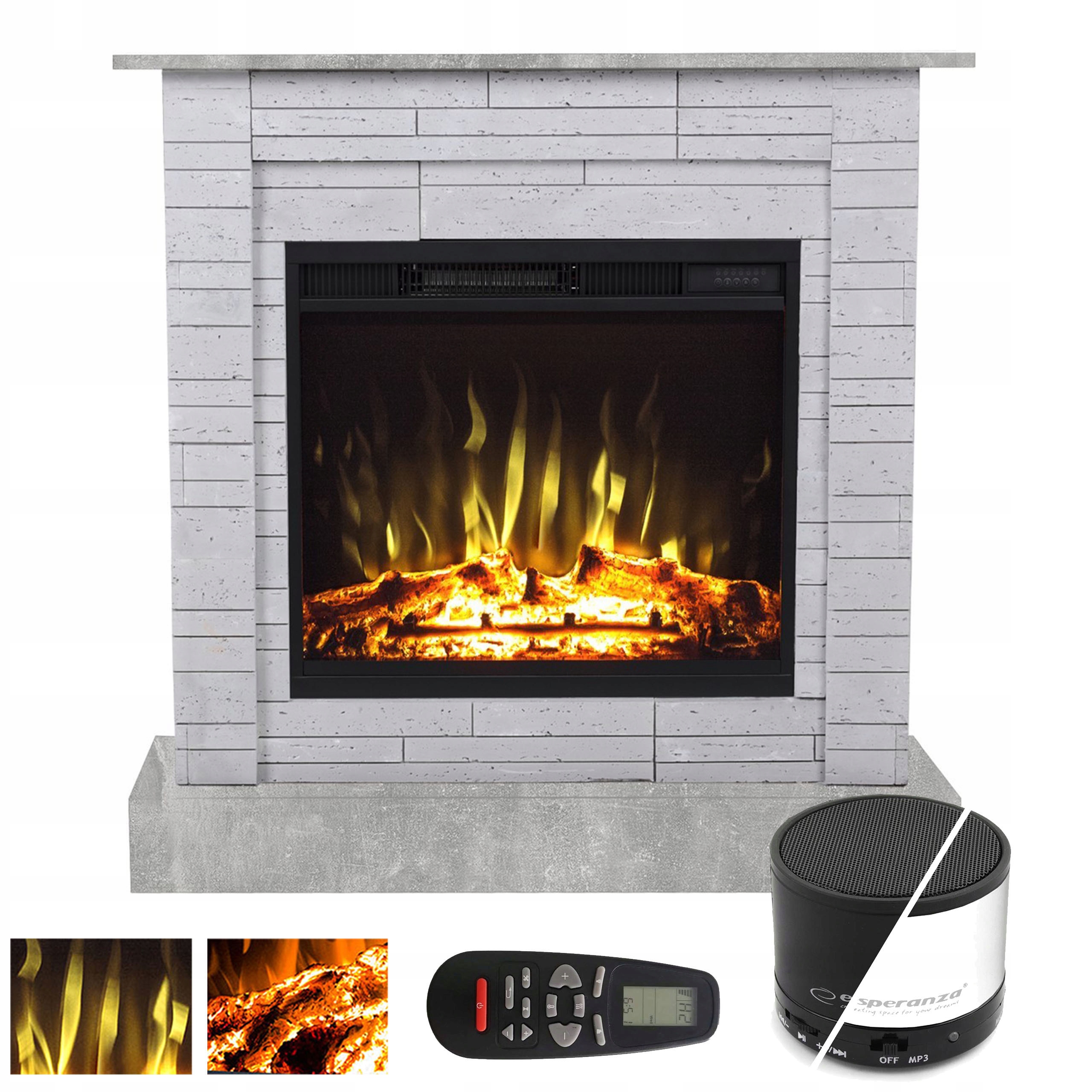 Elektrický krb led 90 cm vigo betón