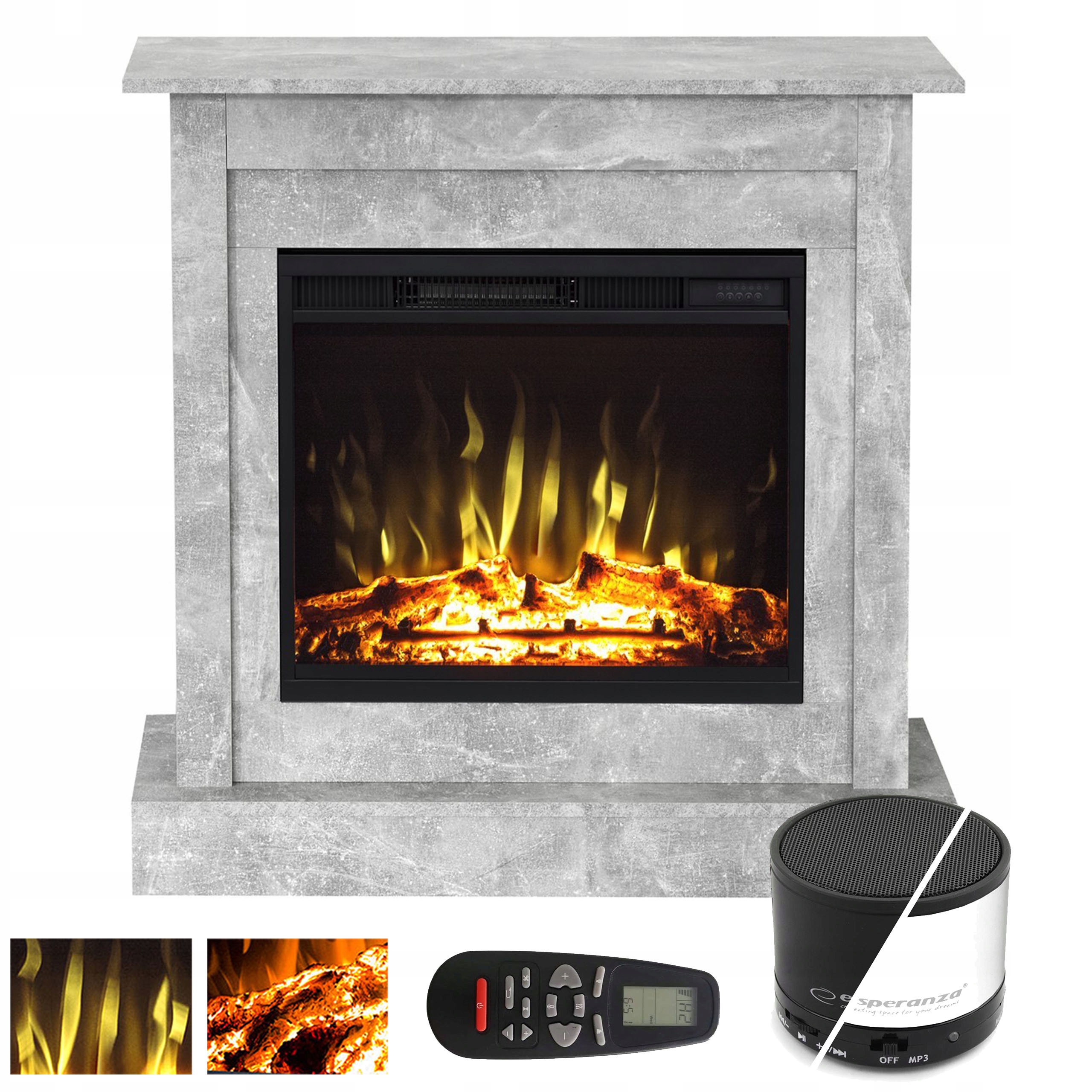 Elektrický krb led vigo moderný betón 90 cm