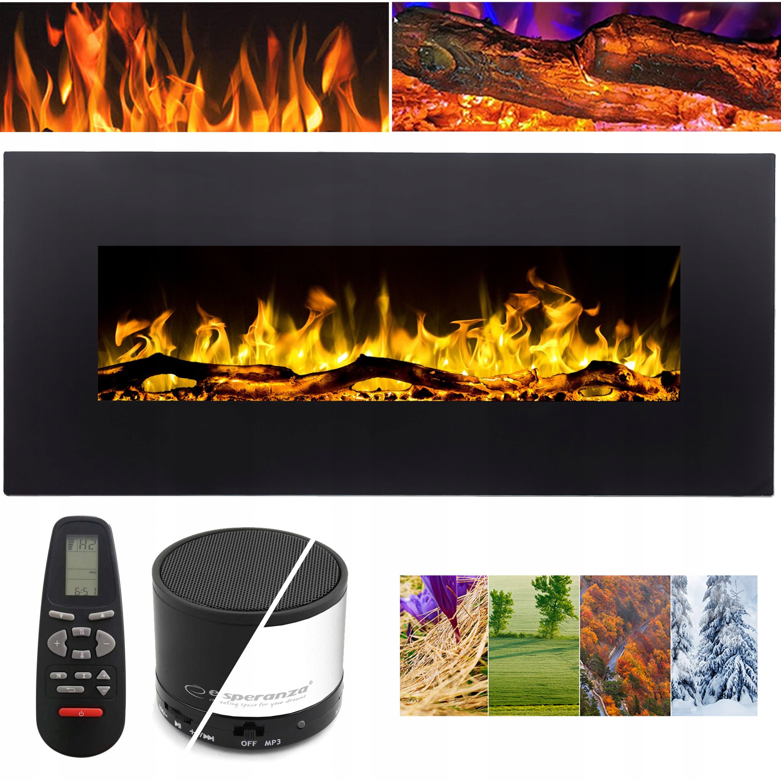 ELEKTRICKÝ NÁSTENNÝ LED KRB 110 CM ALBION 42
