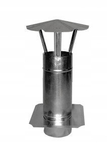Komínová strieška - GALVANIZOVANÝ VENTILAČNÝ KRB S DOSKOU 120MM uni