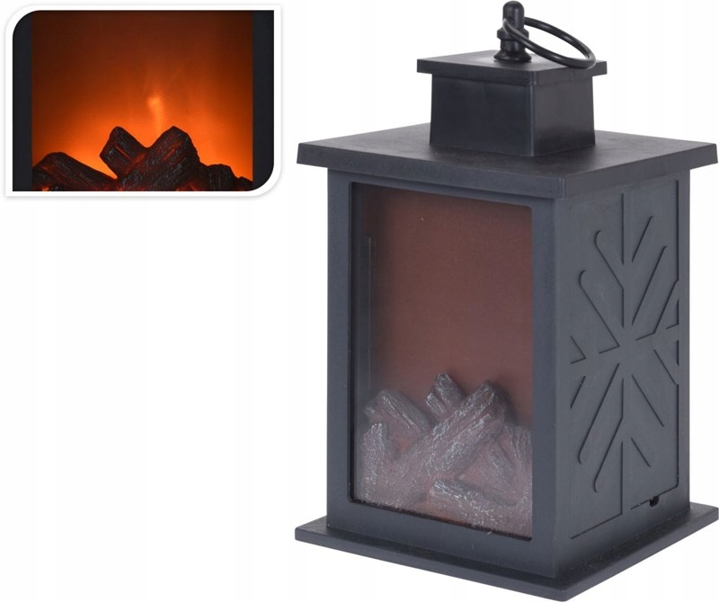 ELEKTRICKÝ KRB ČIERNA LED LANTERN 25 cm