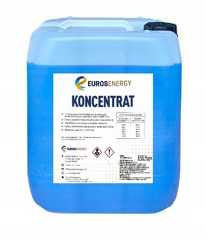 Glykolový koncentrát EUROS ENERGY -70°C 20 litrová plechovka