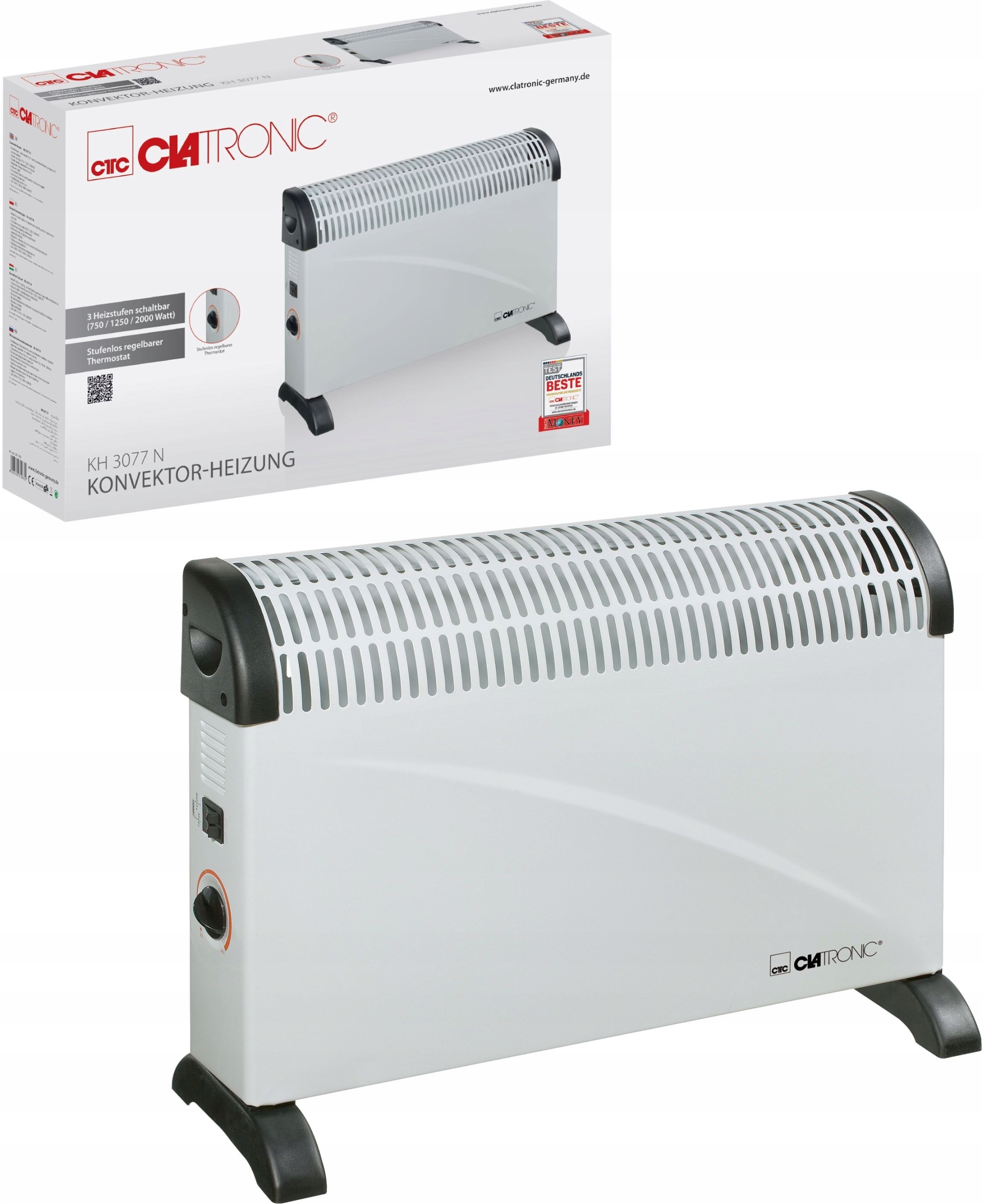 Biely konvektor Clatronic 2000 W