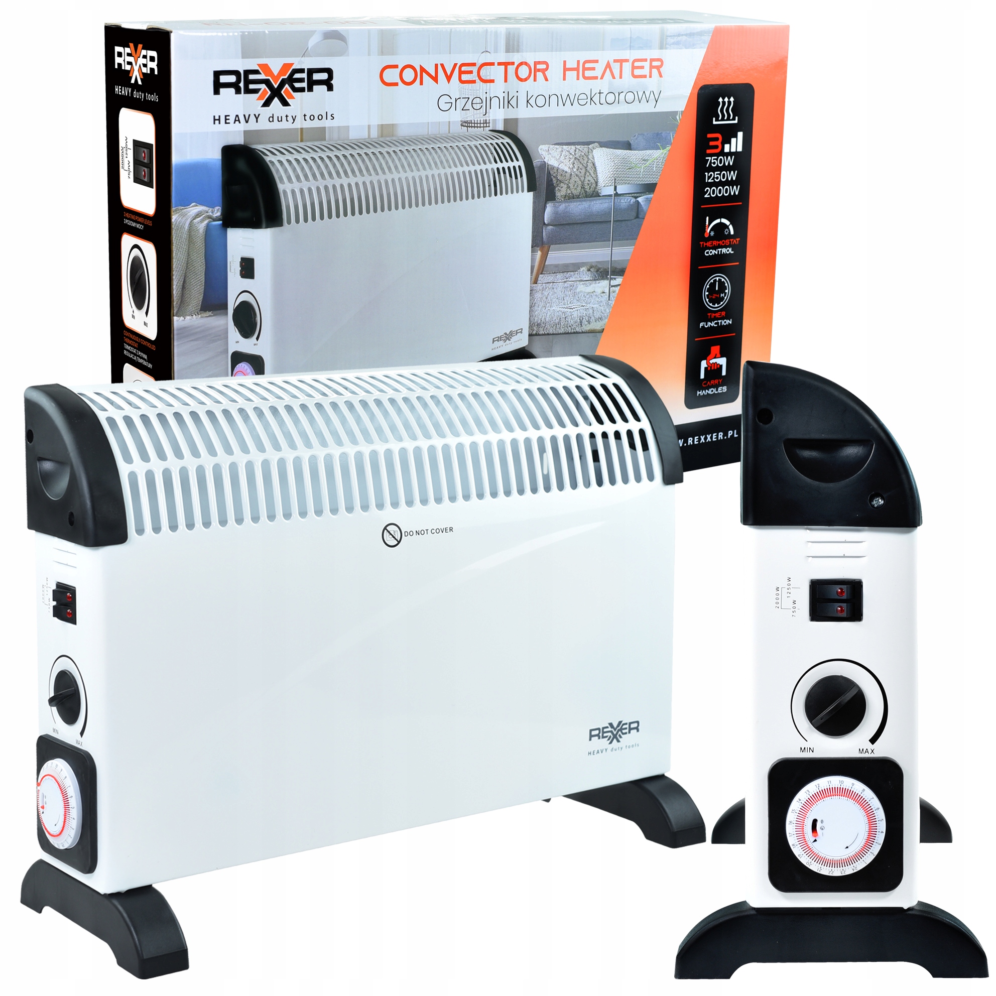 Biely konvektor Rexxer 2000 W