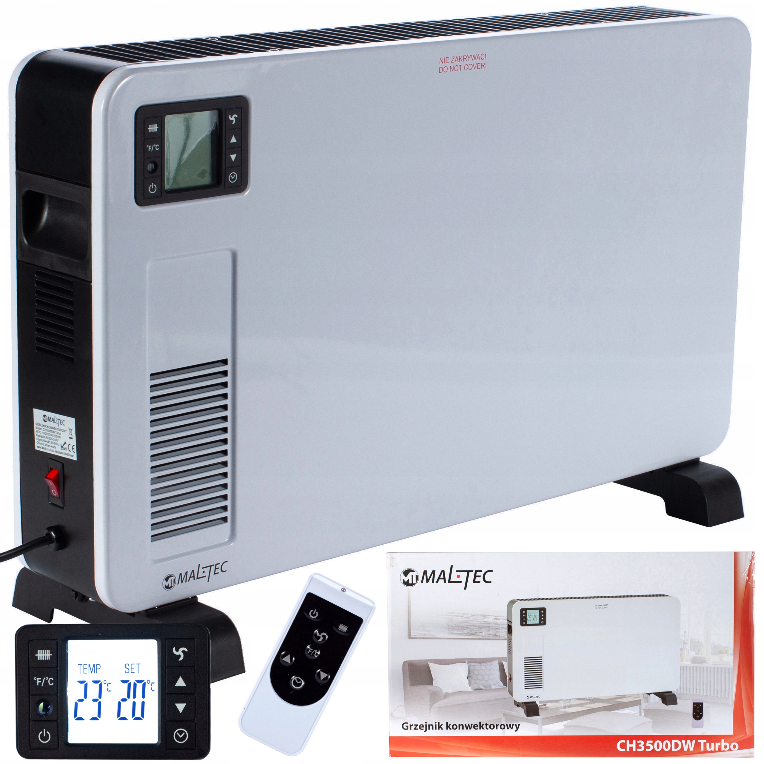 KONVEKTOROVÝ OHRIEVAČ Termostat CH3500DW 2300W LCD