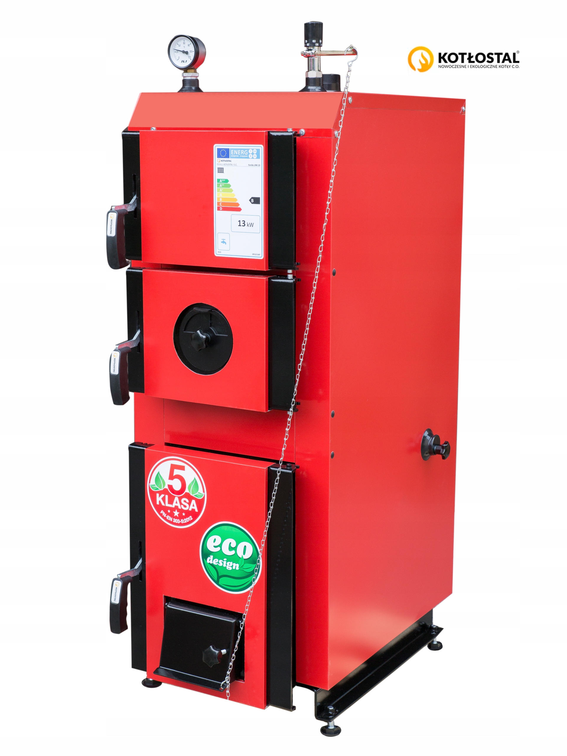 Kotolový oceľový kotol na drevo, čierne uhlie, 18 kW