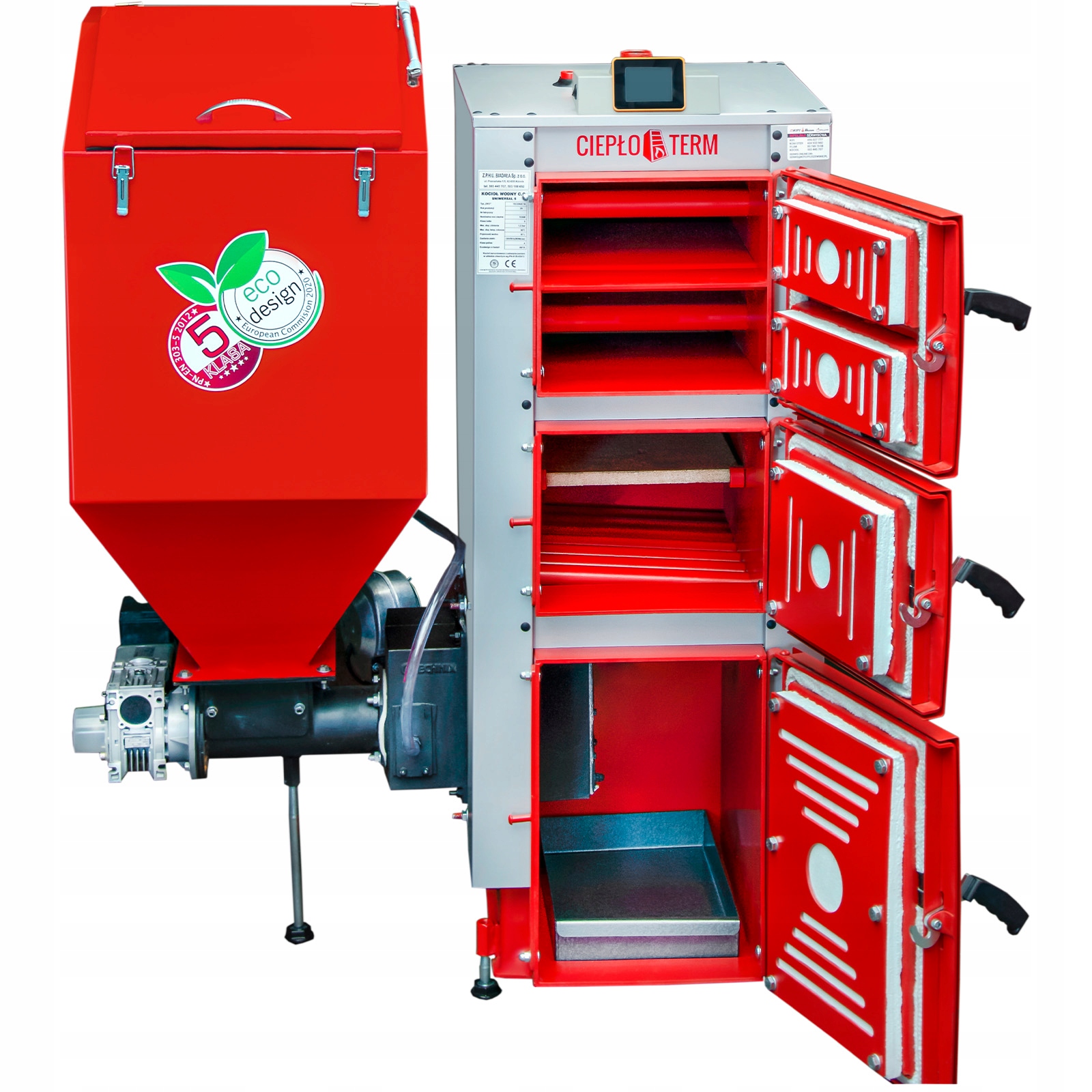 KOTLY KACHLE A KACHLE VÝKON 24kW FEEDER EKOGROSZEK 5 TRIEDY