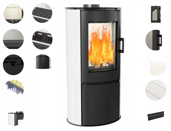 STOVE AB S / DR biela škridla ZADARMO STÁVAJÚCA KAMNA