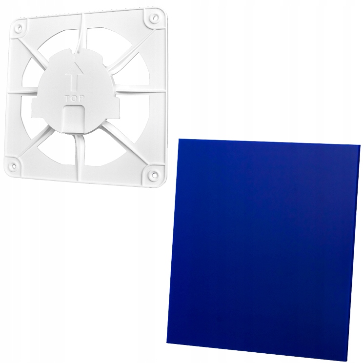 Vetracia mriežka - VENTILAČNÁ Mriežka 15x15 + PLEXI MODRÁ 01-166
