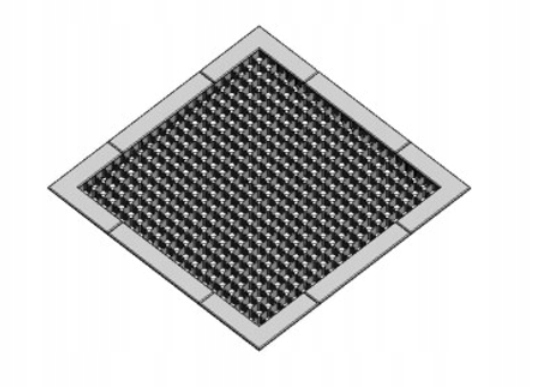 Vetracia mriežka - VENTILAČNÁ GRIL S RÁMOM HNEDÝ 305x305